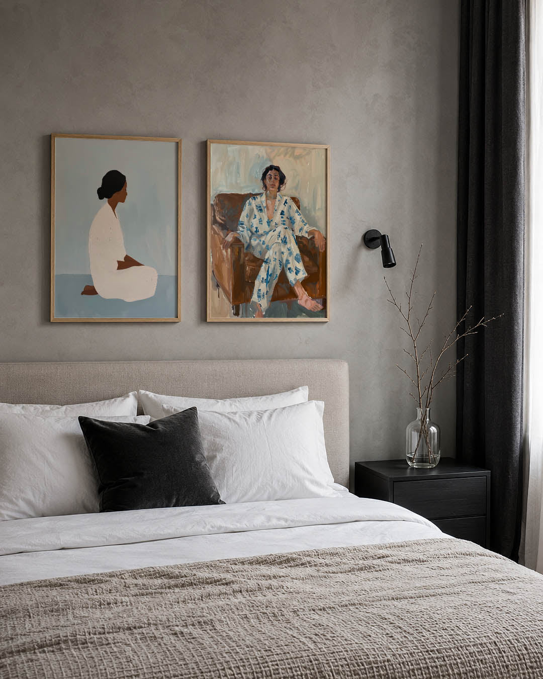 Zittende silhouet Posterset