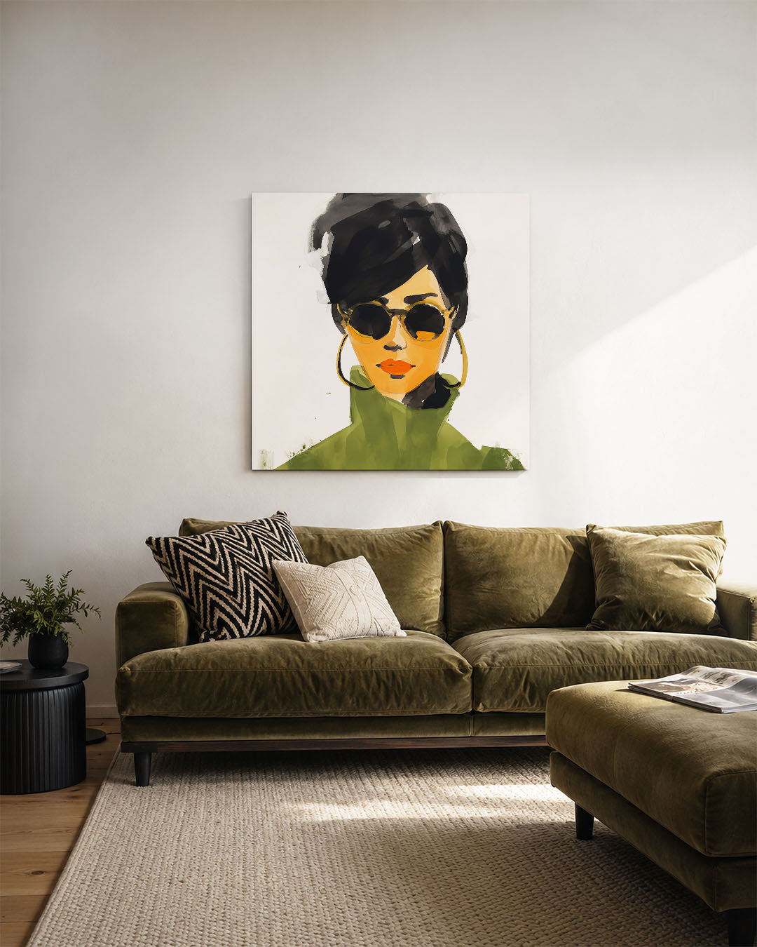 Stijlvolle vrouw Kunstwerk