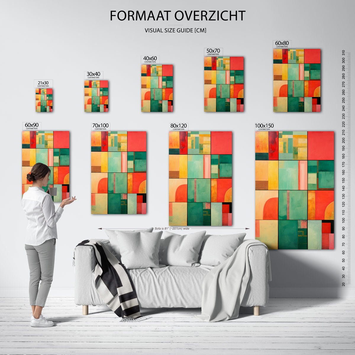 Abstracte geometrische vormen Poster