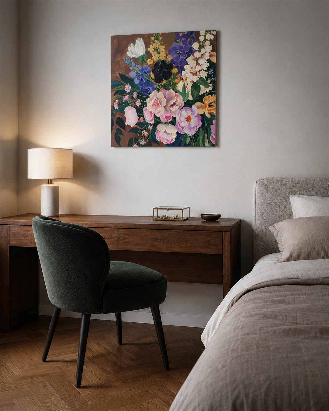 Bloemrijke compositie Kunstwerk