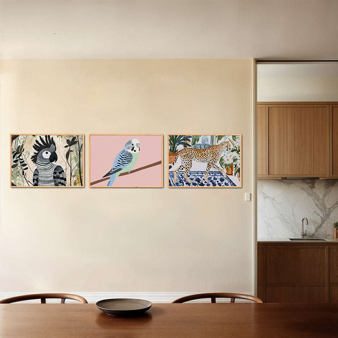 Vogels en bladeren Posterset