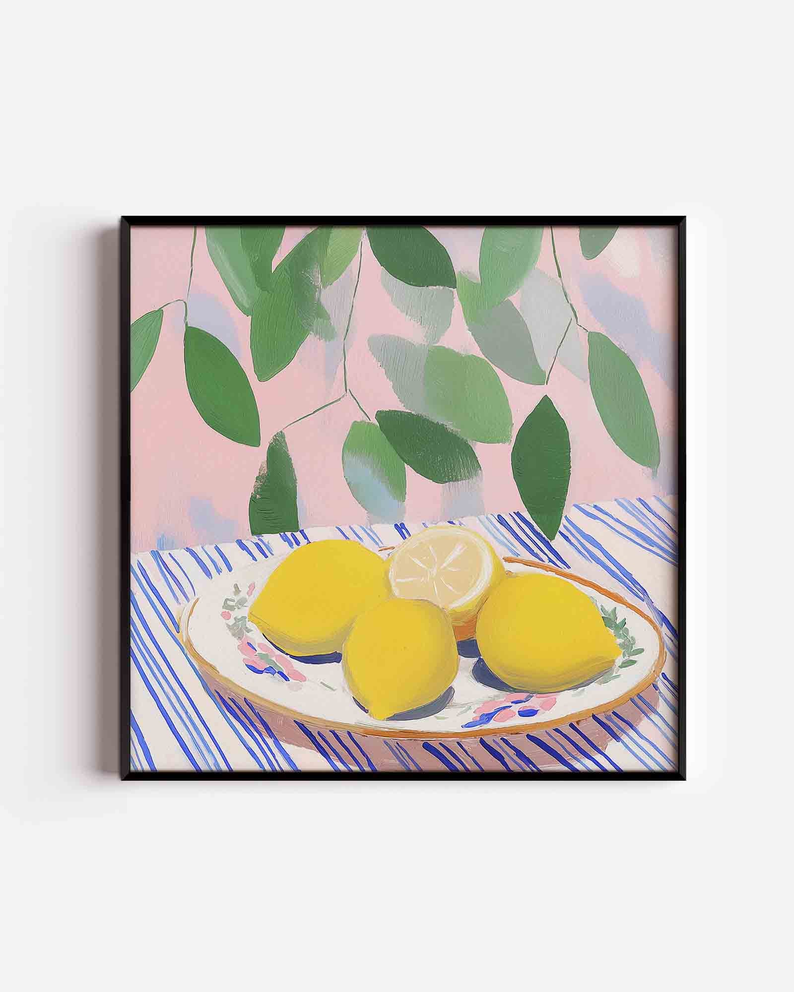 Citroenen op tafel Poster