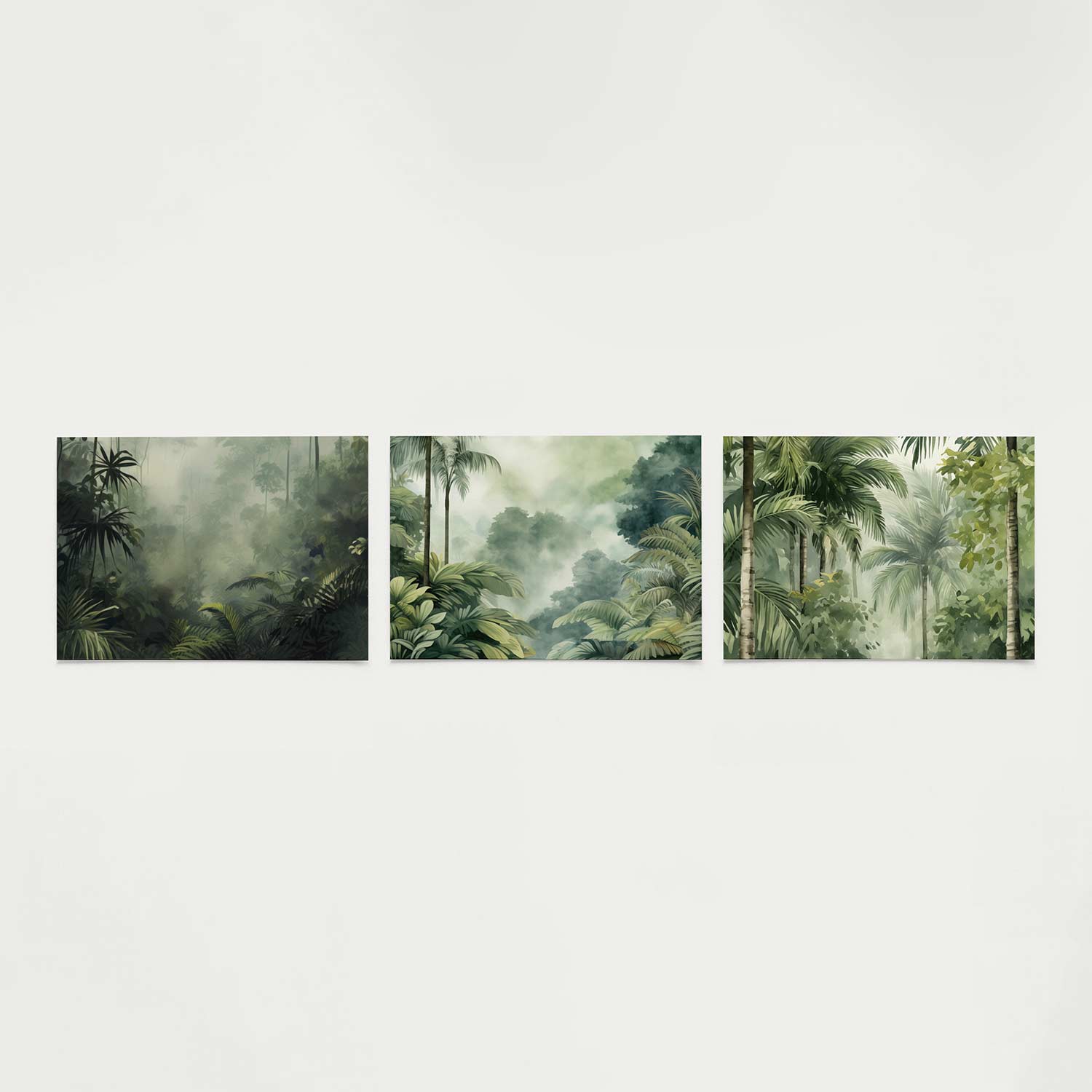 Groene jungle mist Posterset