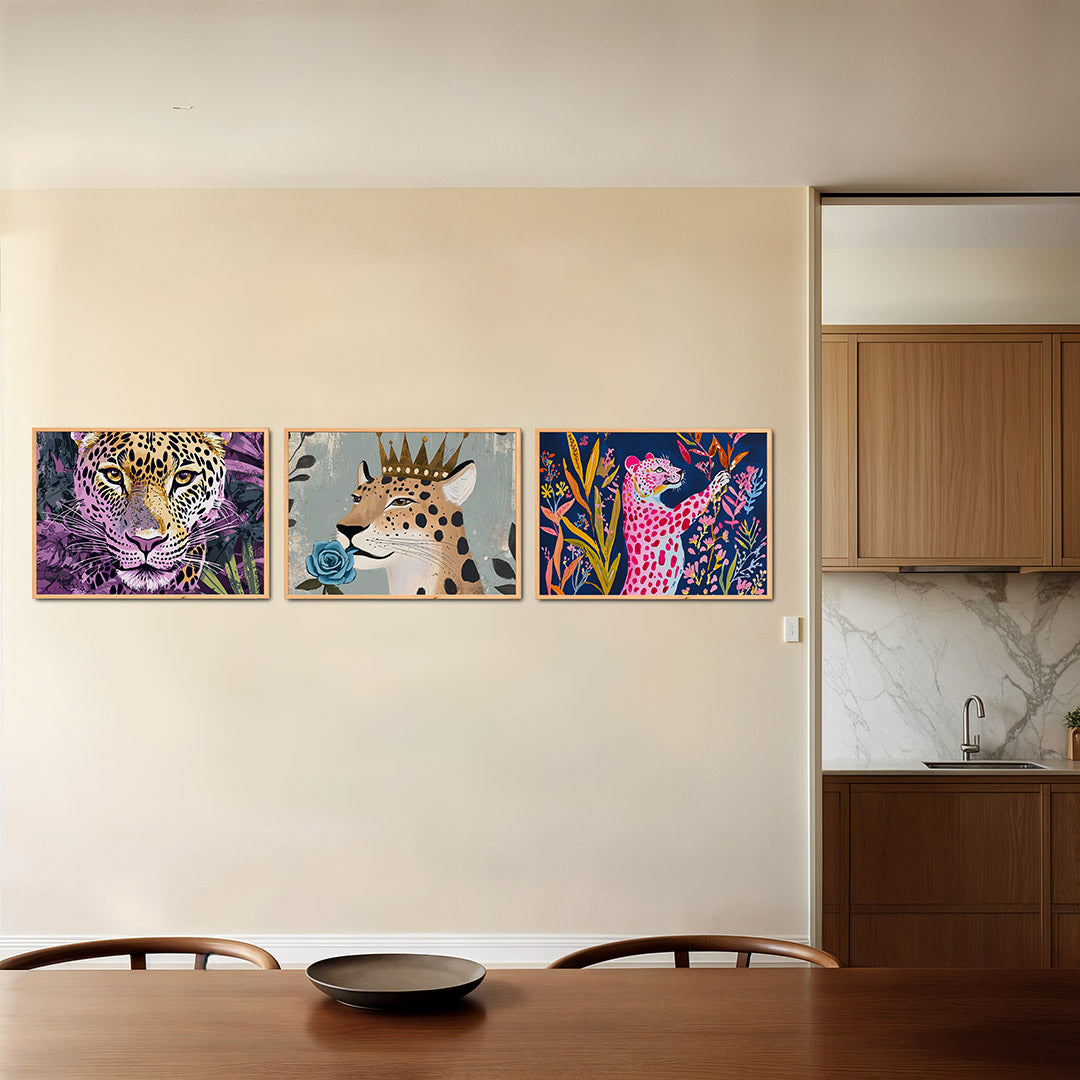 Kleurrijke dierenblik Posterset