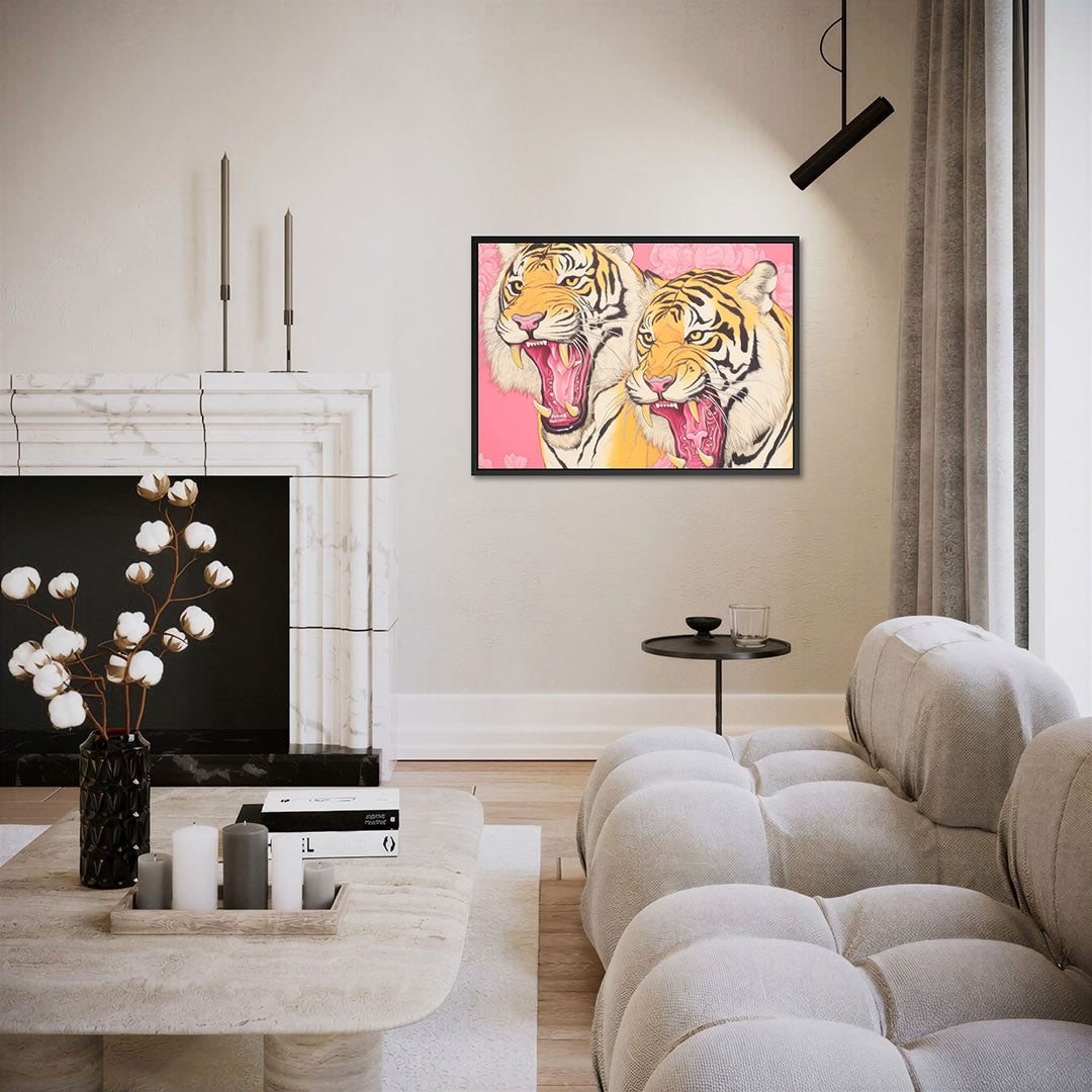 Twee tijgers Kunstwerk