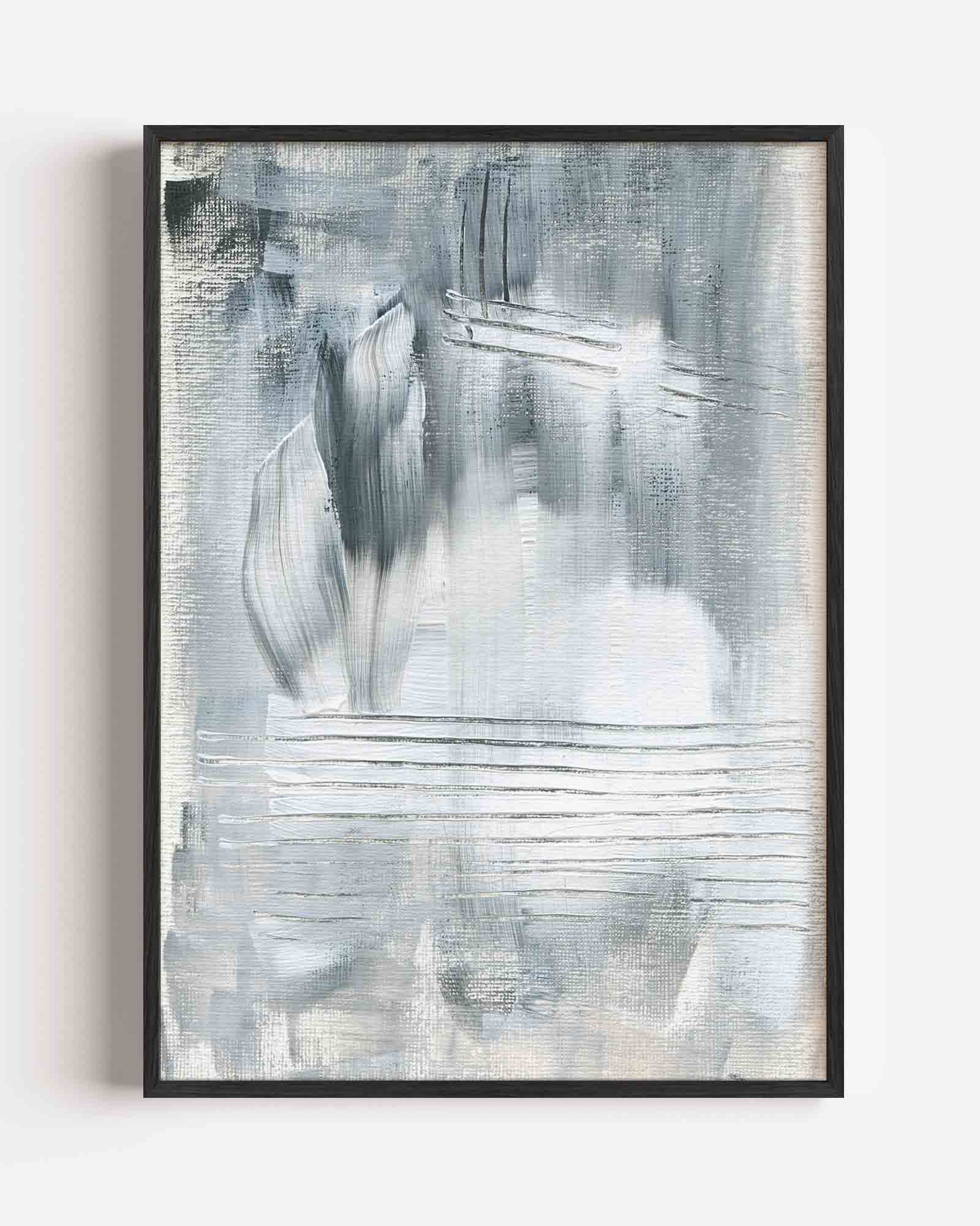 Abstracte penseelstreken Poster