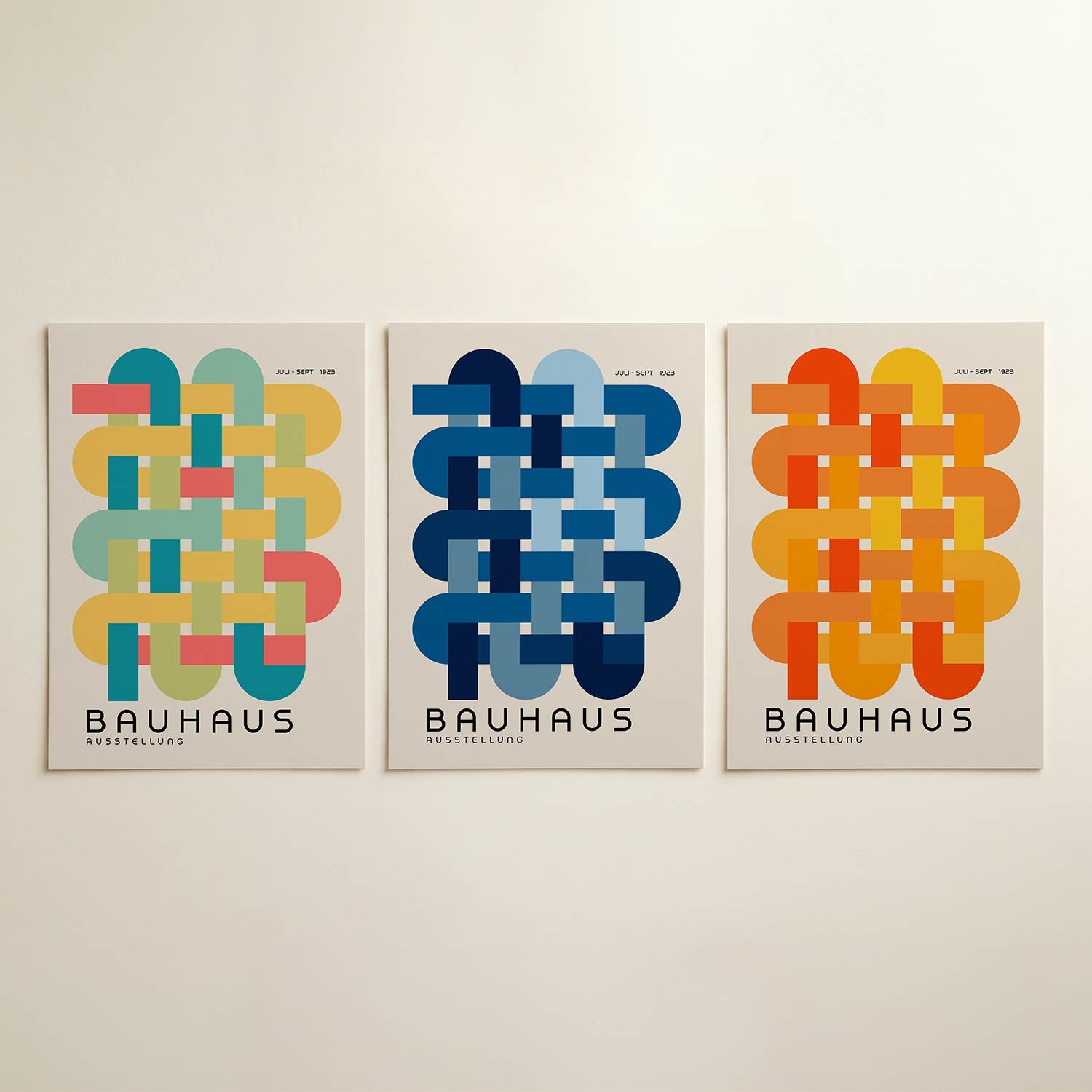 Vlechtwerk kleuren Posterset