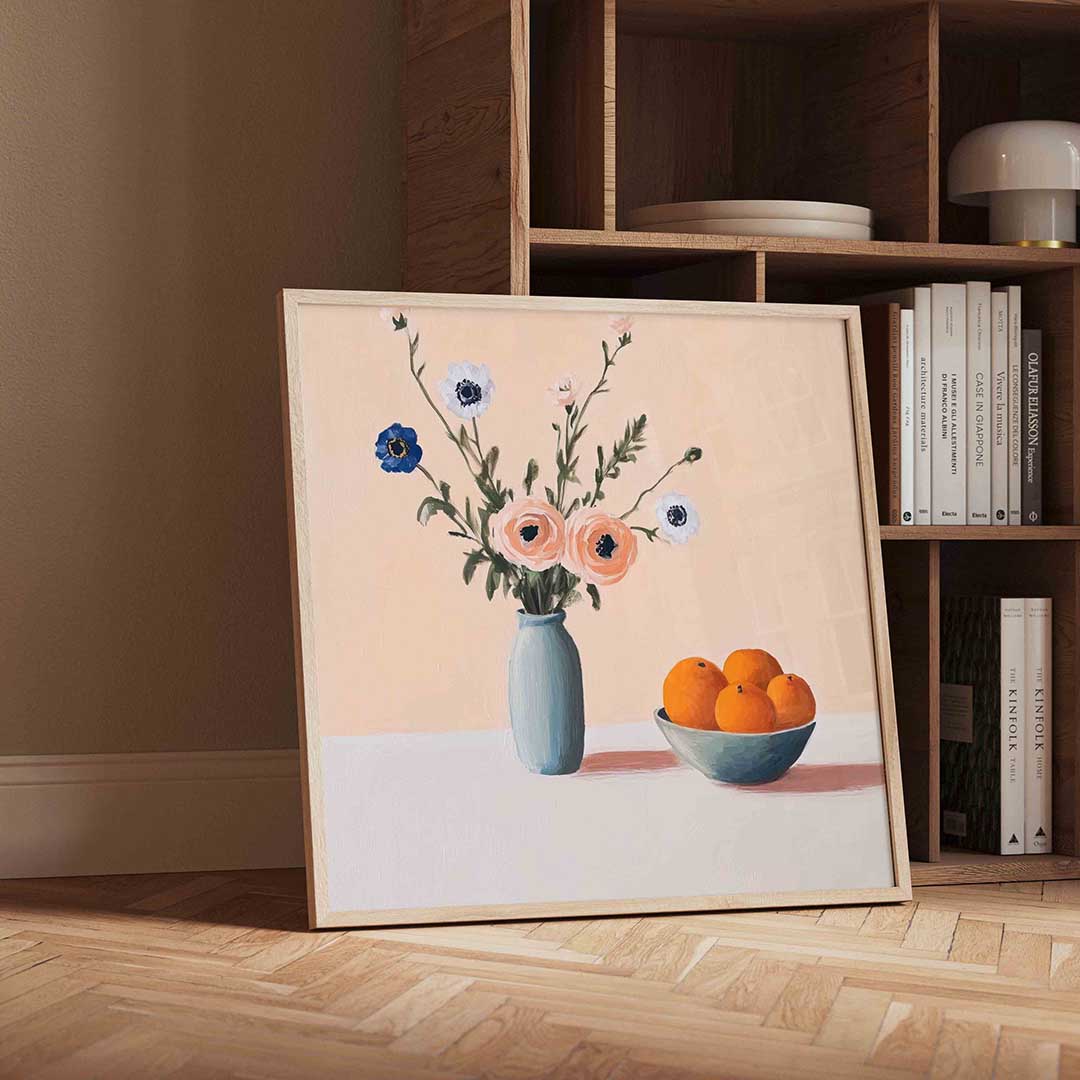 Bloemen en fruit Poster