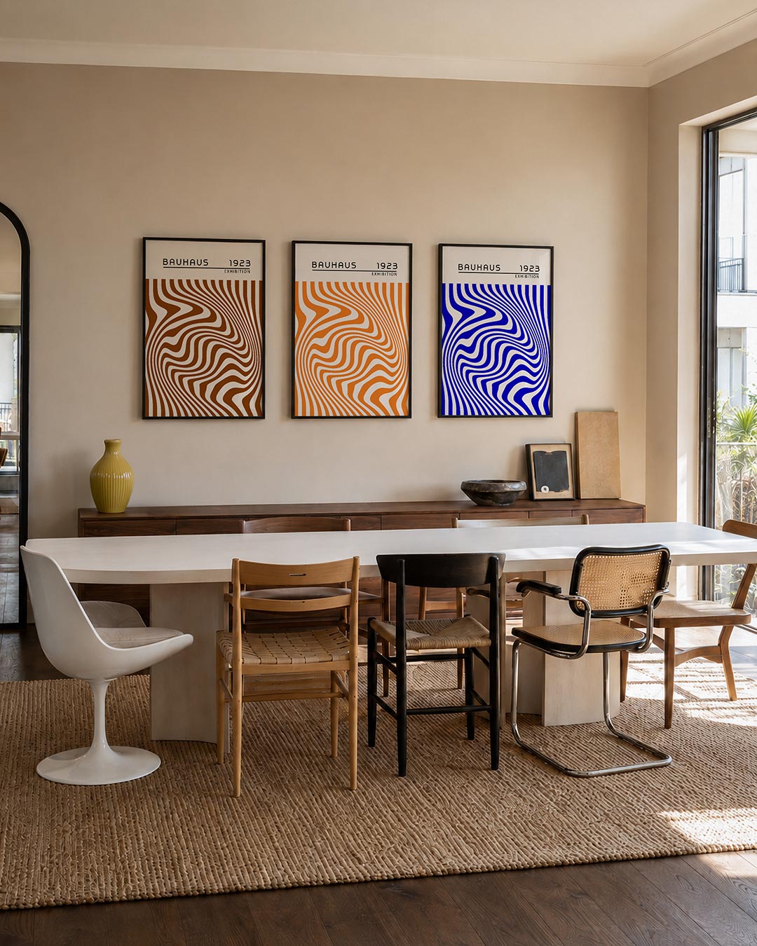 Golvend lijnenspel Posterset