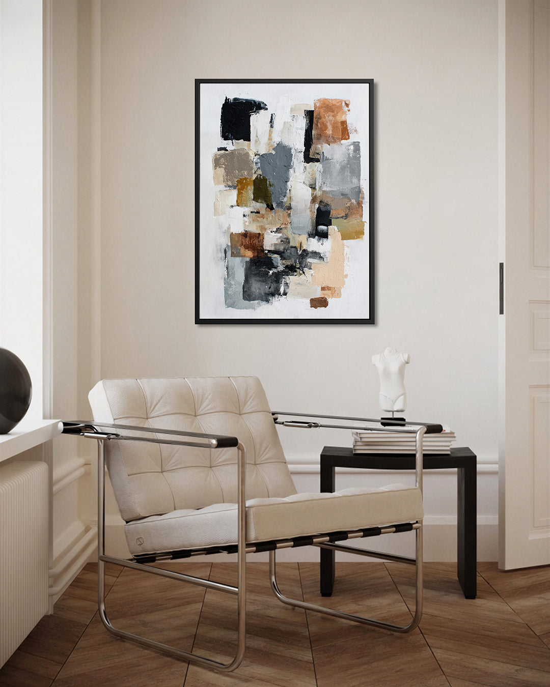 Dynamische kleurencompositie Kunstwerk
