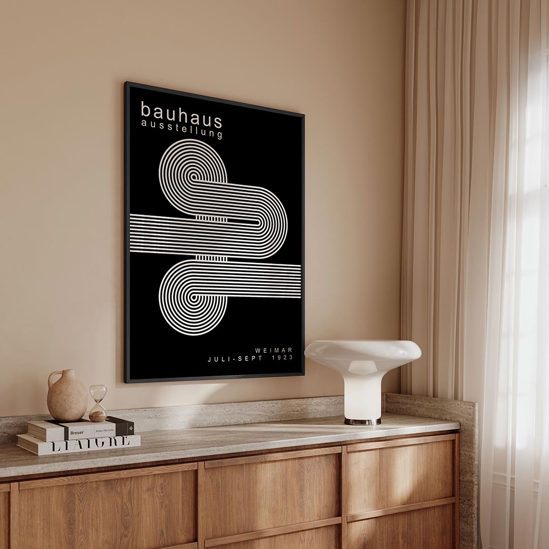 Lijnen en cirkelvormen Poster