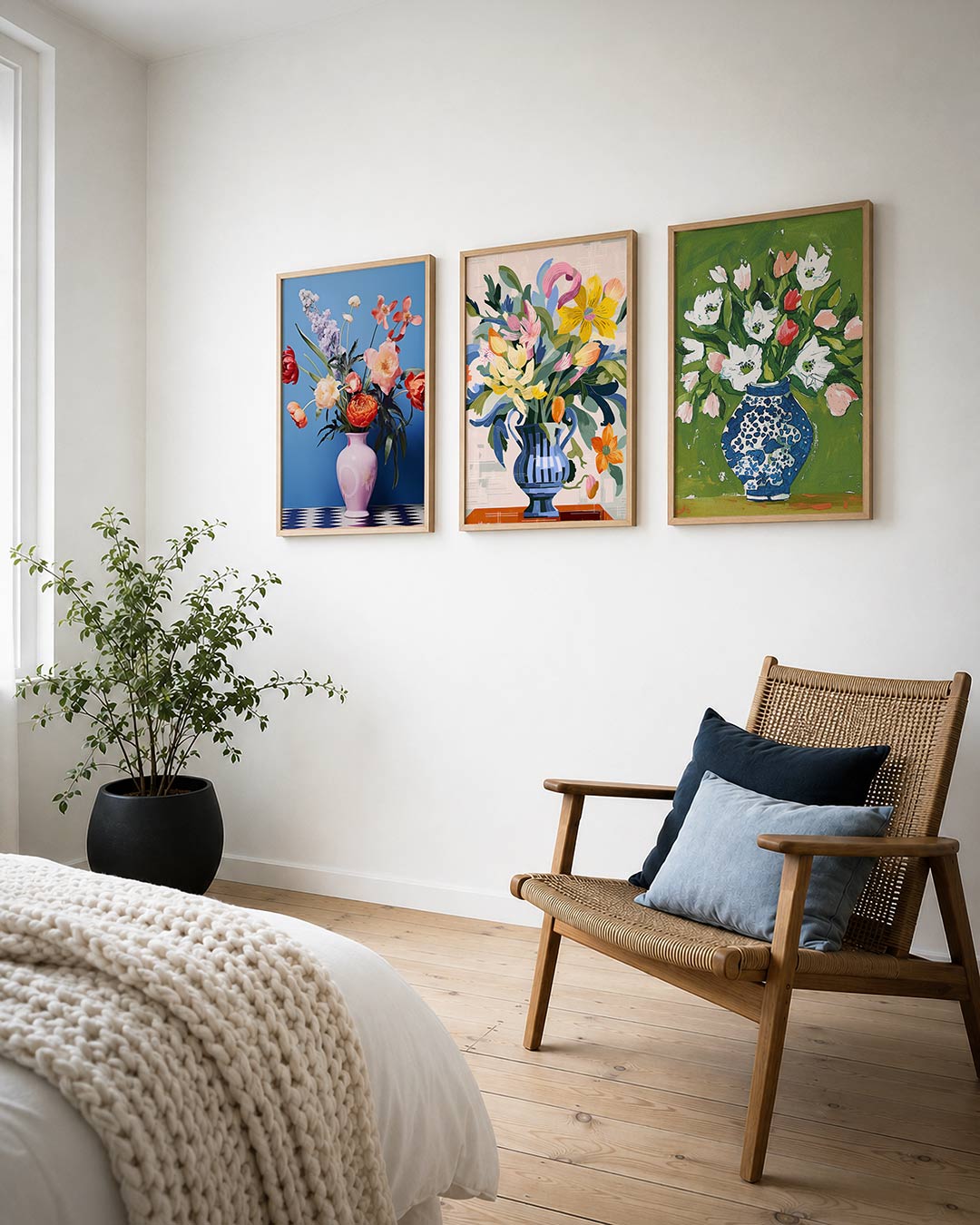 Bloemen en patronen Posterset