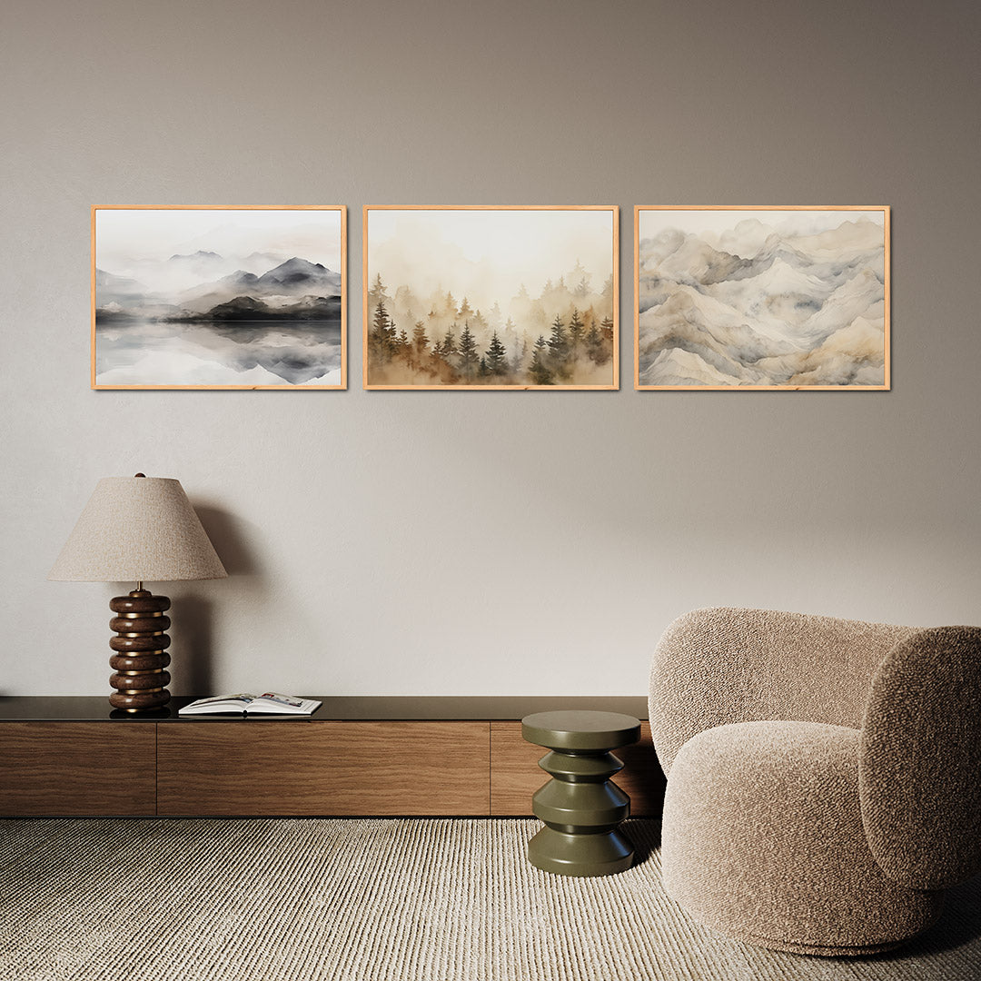 Mistige bergen Posterset