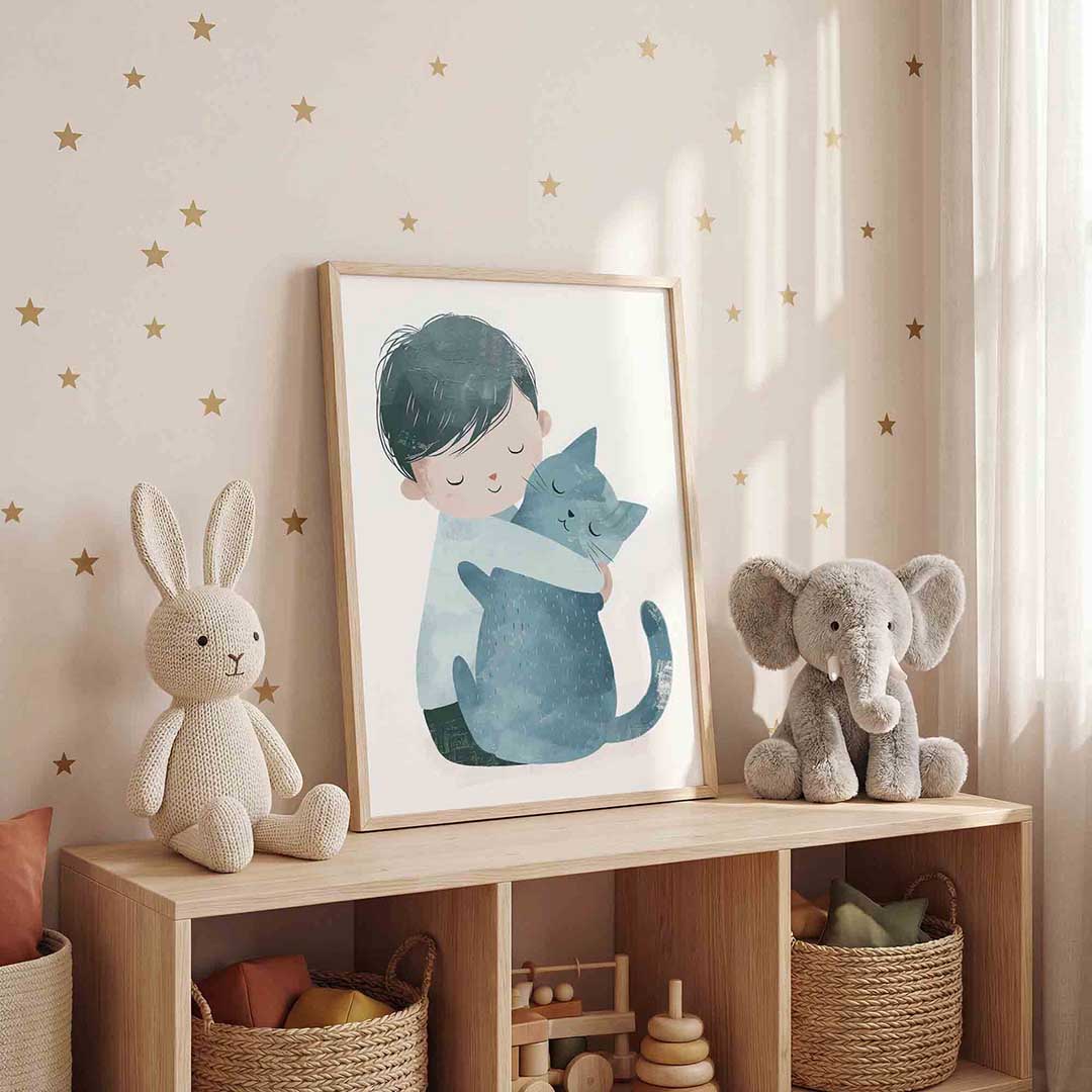 Kind met kat Poster