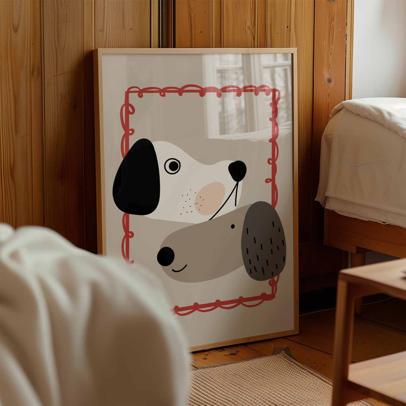 Vrolijke Vriendjes Hondenposter-WallArtistic