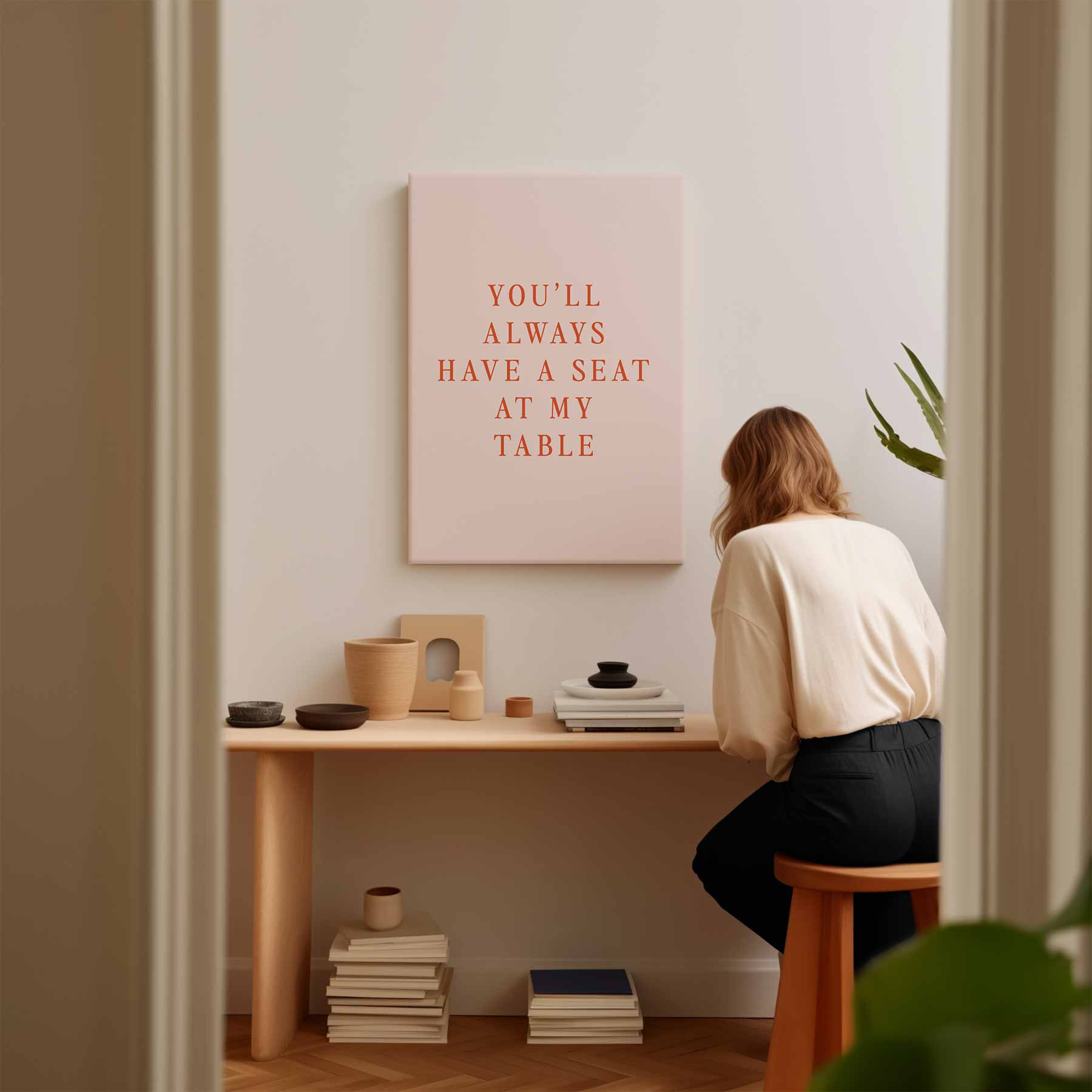 Uitnodigende Muurtekst Kunstwerk-canvas-dibond-plexiglas-wanddecoratie-WallArtistic