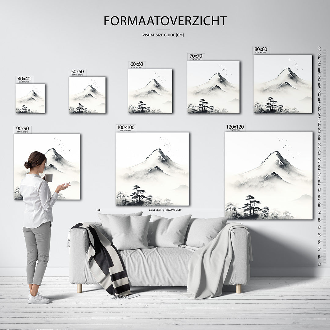 Serene berglandschap Kunstwerk