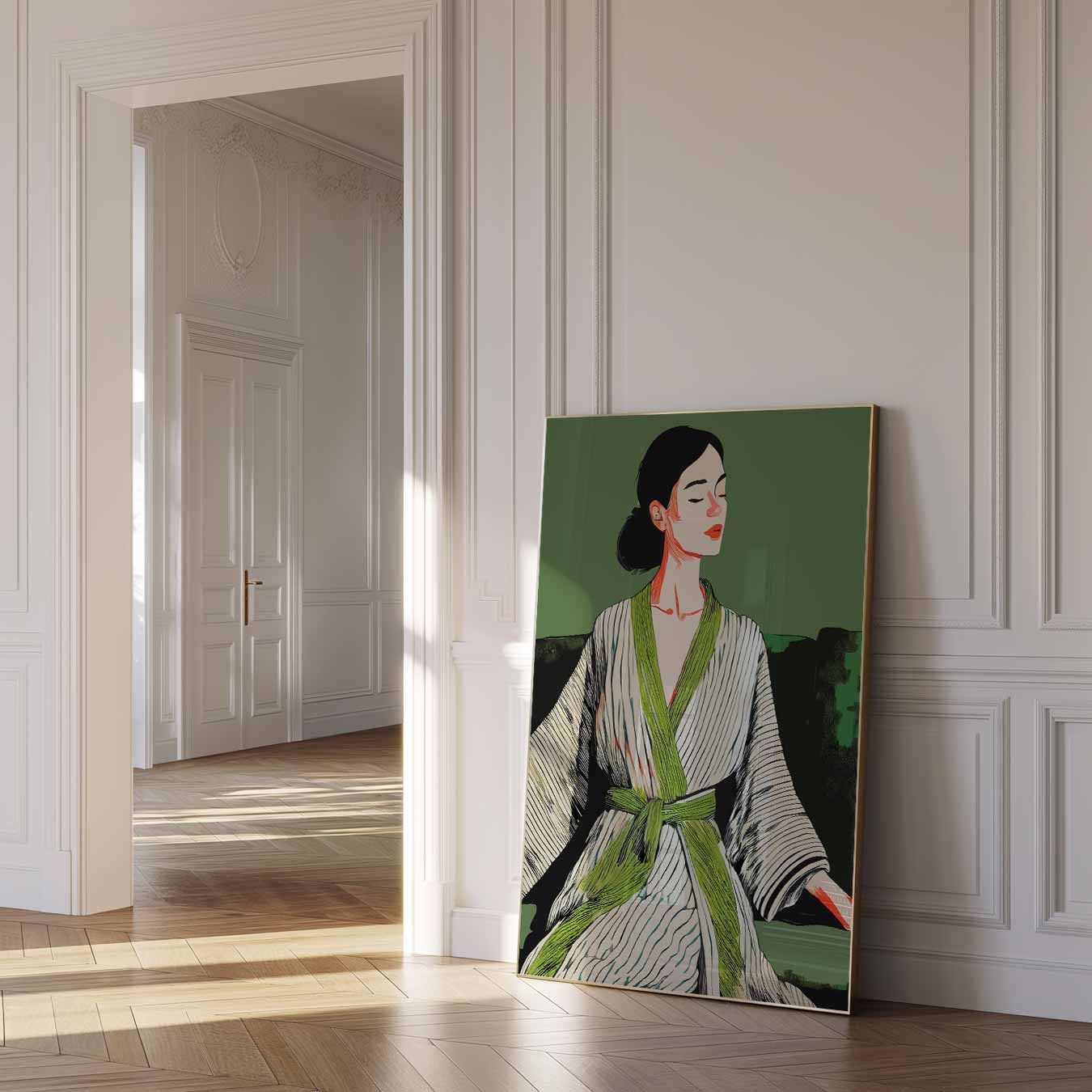 Zen Meditatie Vrouwenposter-WallArtistic