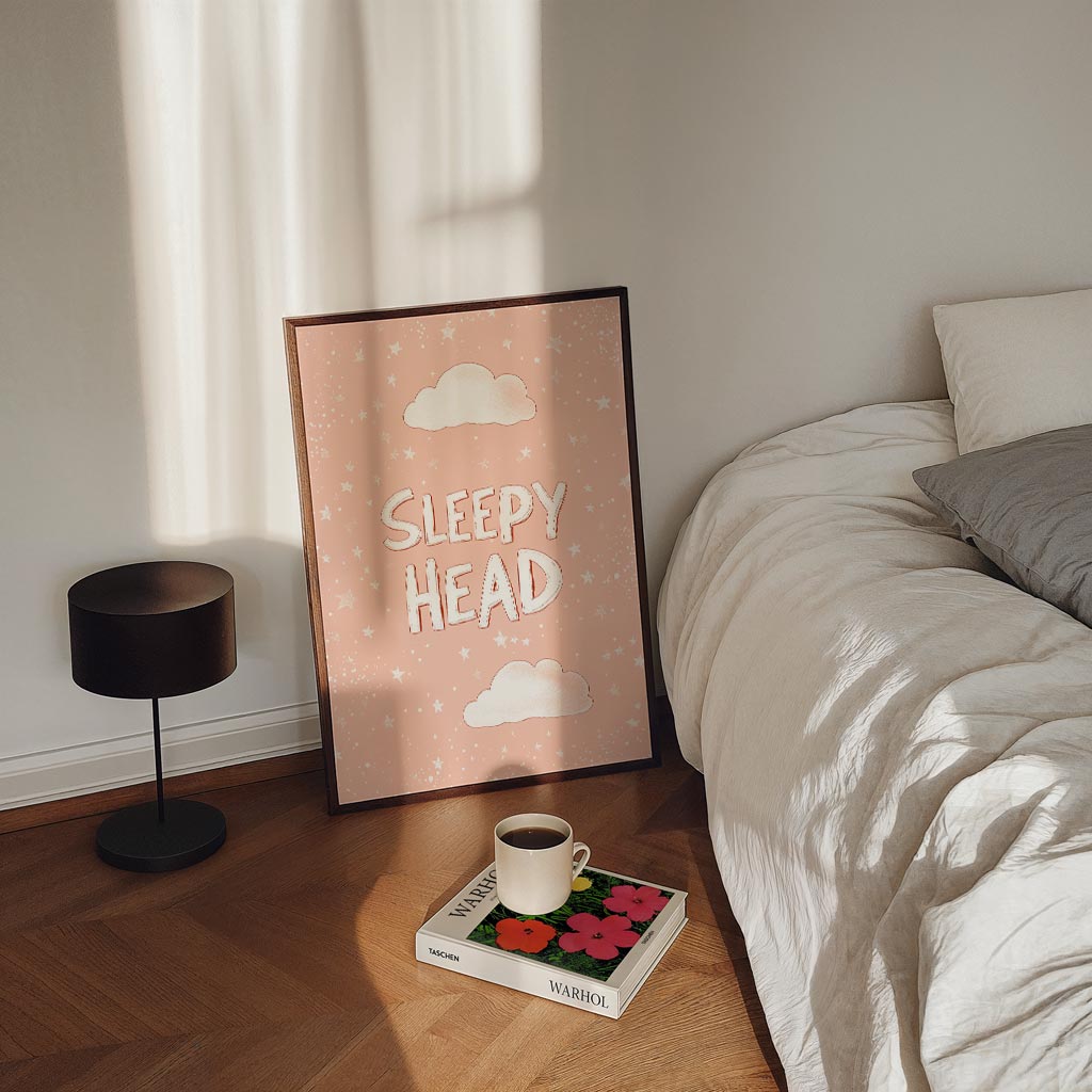 Dromerige "Sleepy Head" Poster-WallArtistic