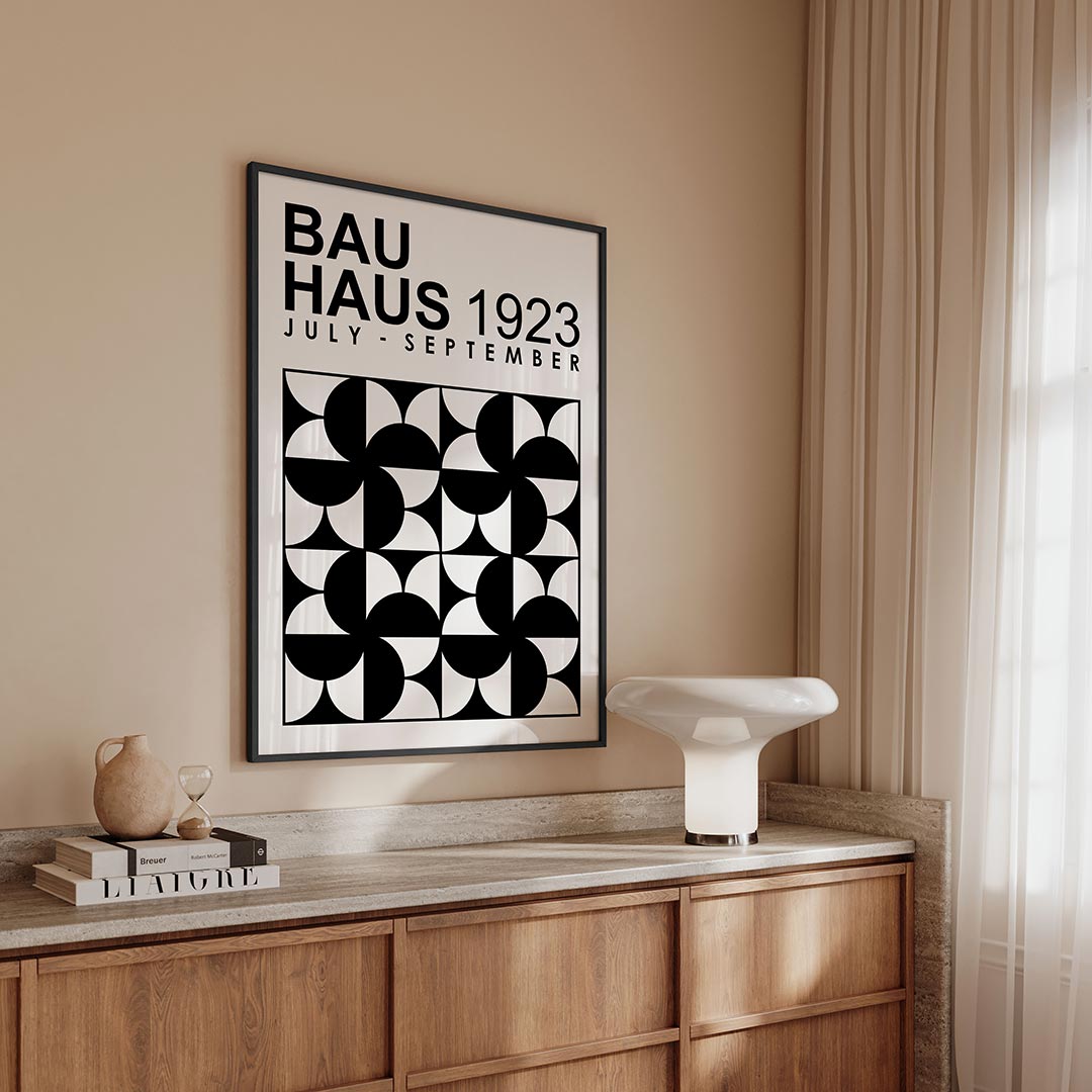 Zwart wit patronen Poster