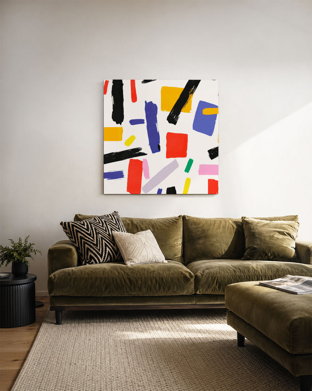 Kleurrijke vormen Kunstwerk