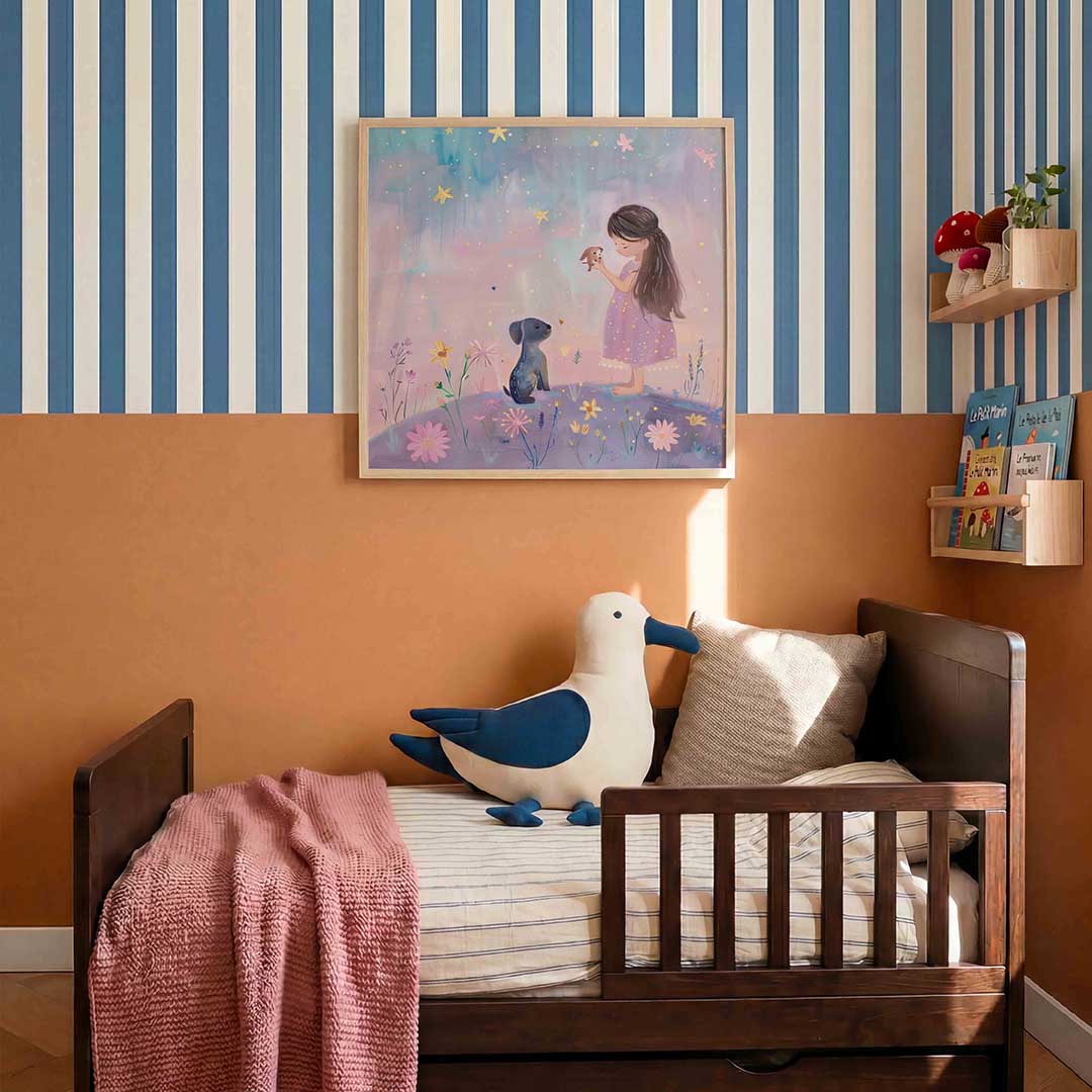 Meisje met hondjes Poster