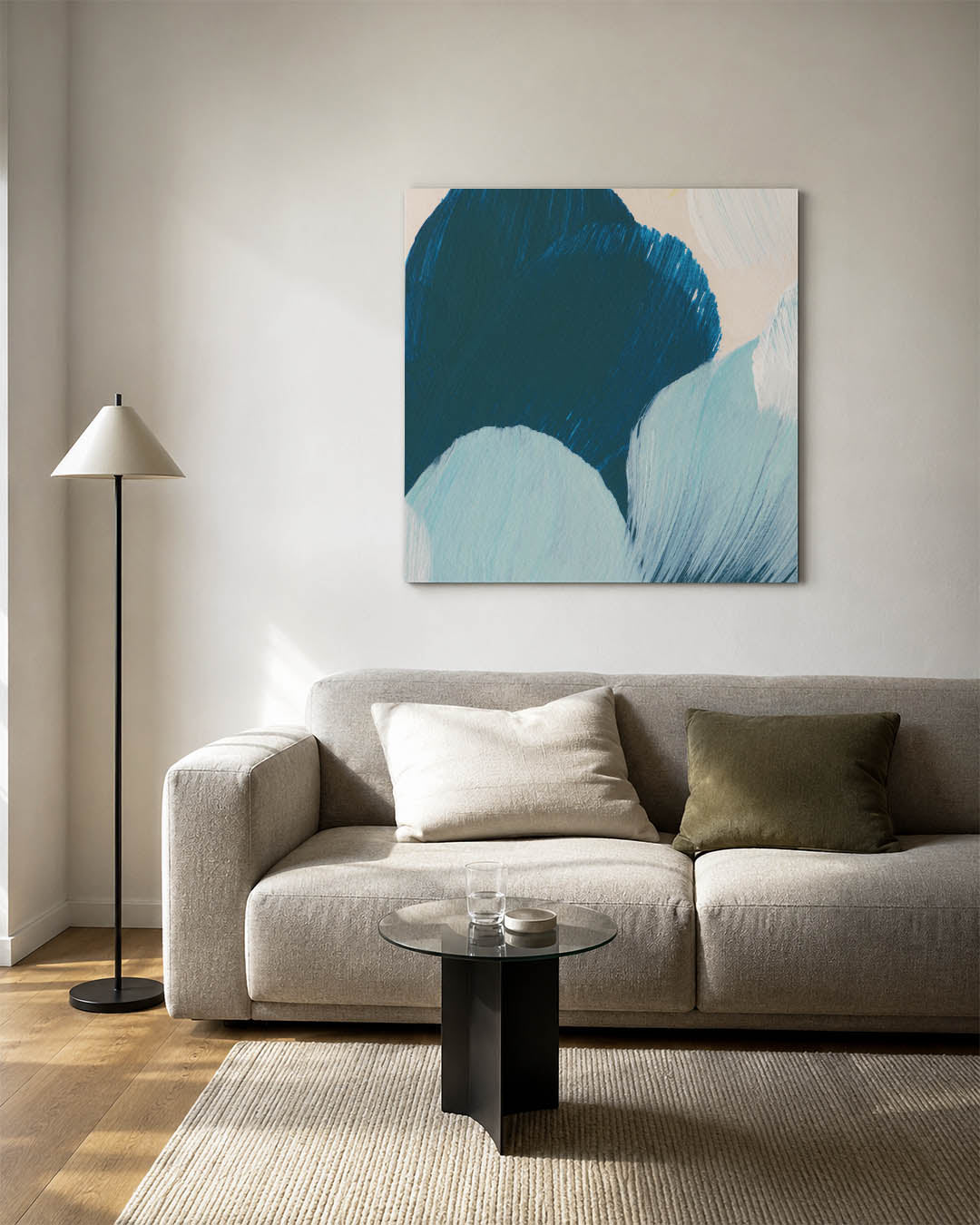 Vloeiende kleurencompositie Kunstwerk