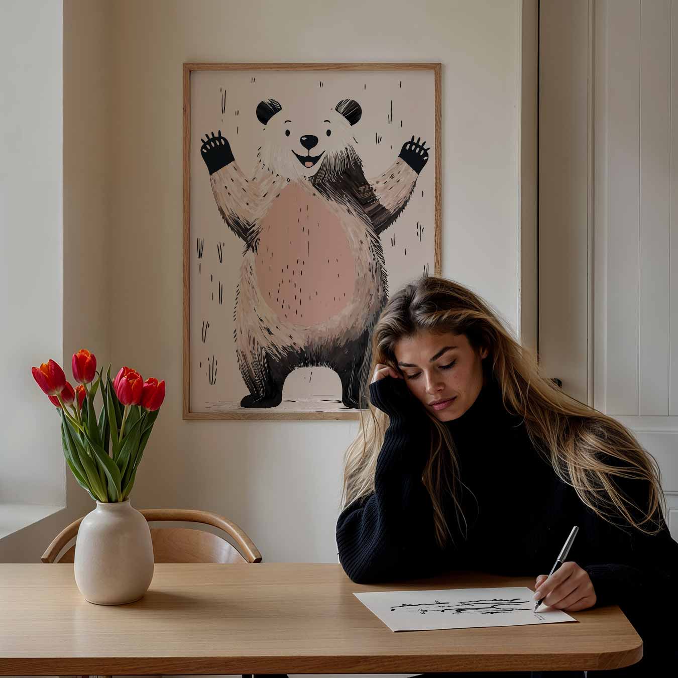 Vrolijke Panda Poster-WallArtistic