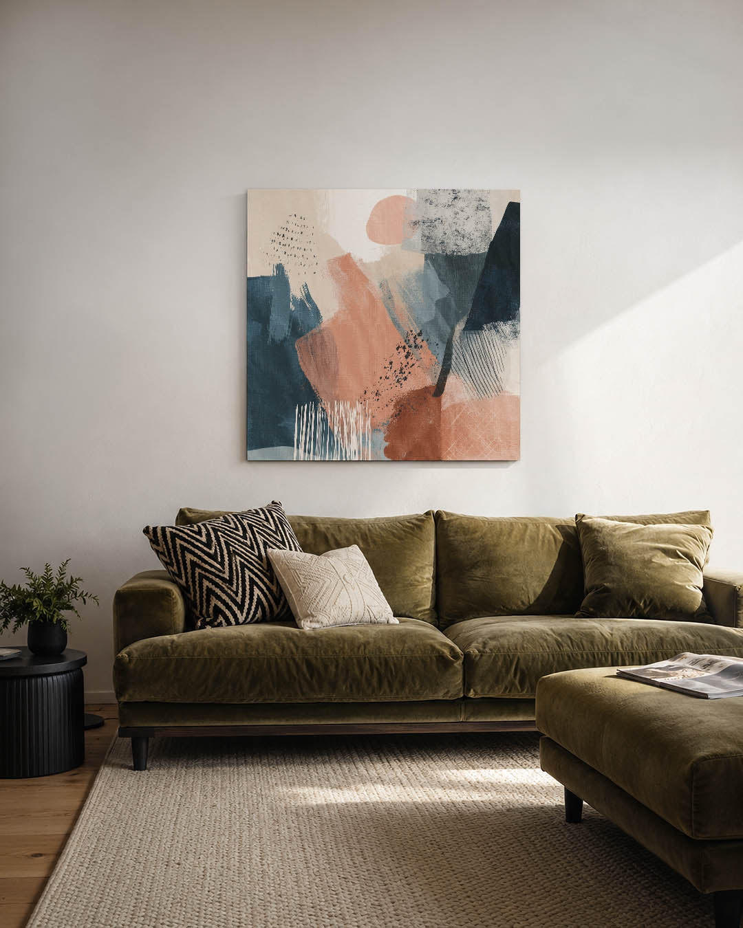 Dynamische kleurencompositie Kunstwerk
