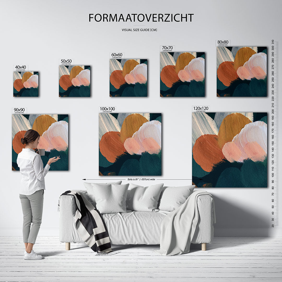 Organische kleurencompositie Kunstwerk