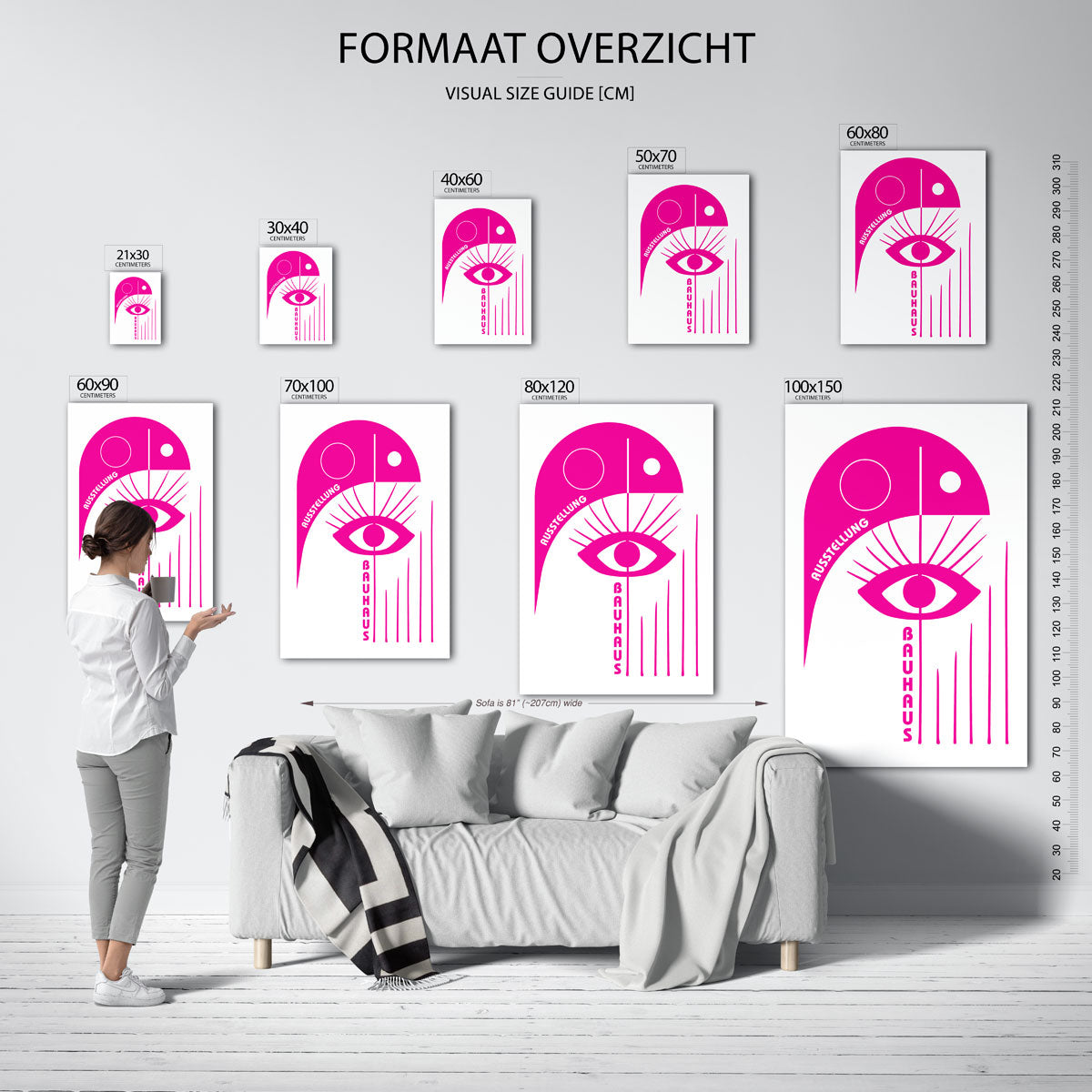 Oog en lijnen Poster