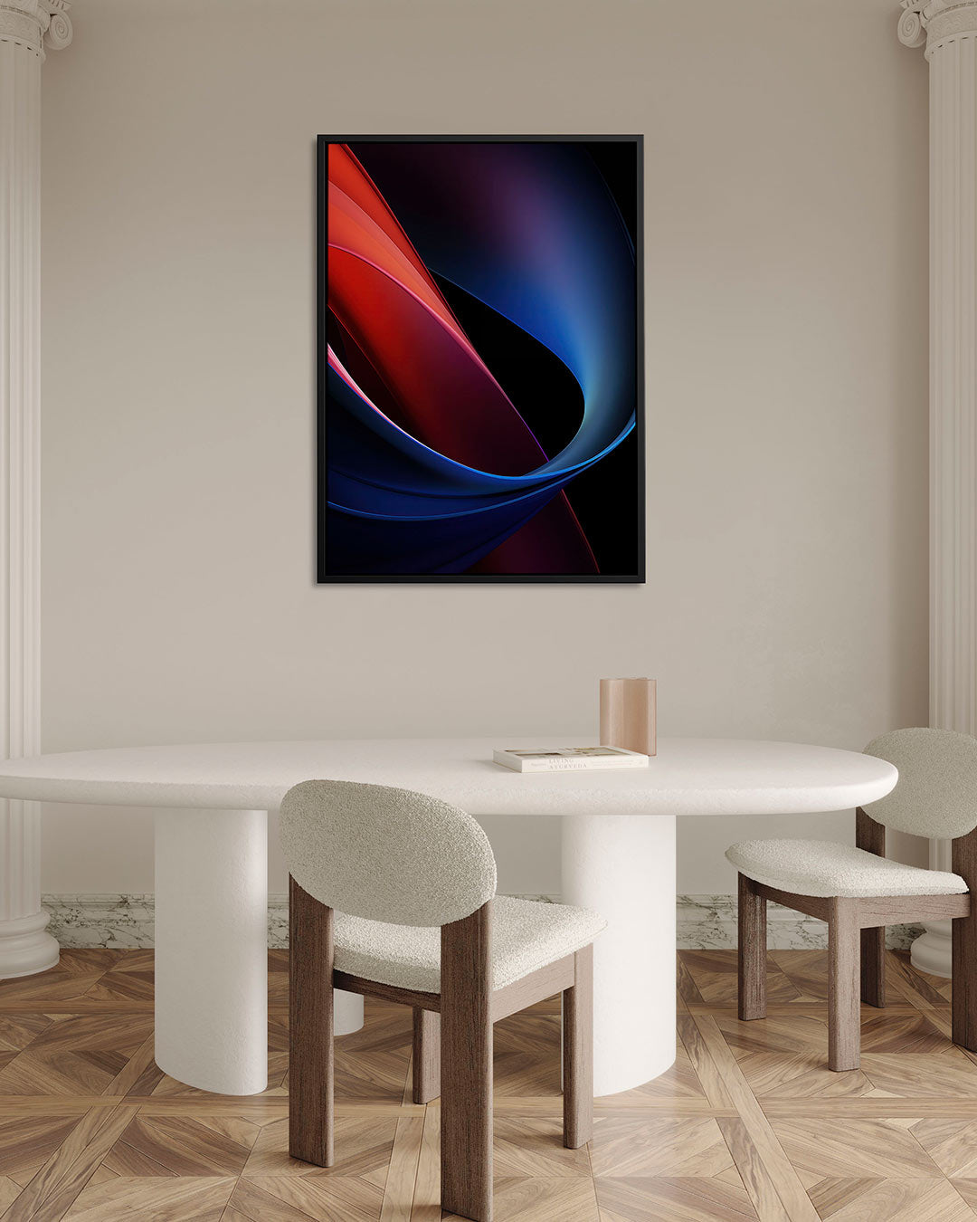 Kleurrijke golvende vormen Kunstwerk