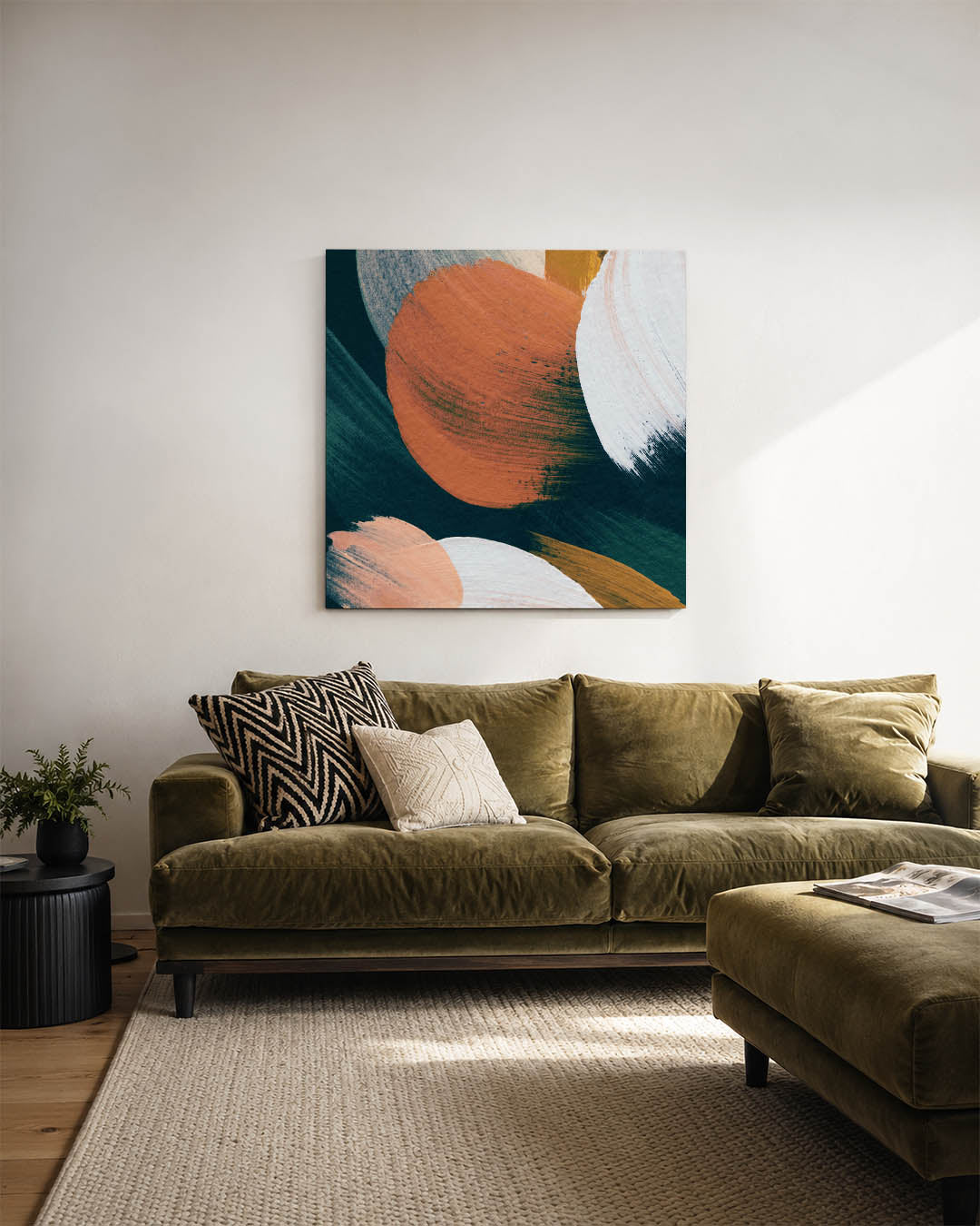 Dynamische kleurvlakken Kunstwerk