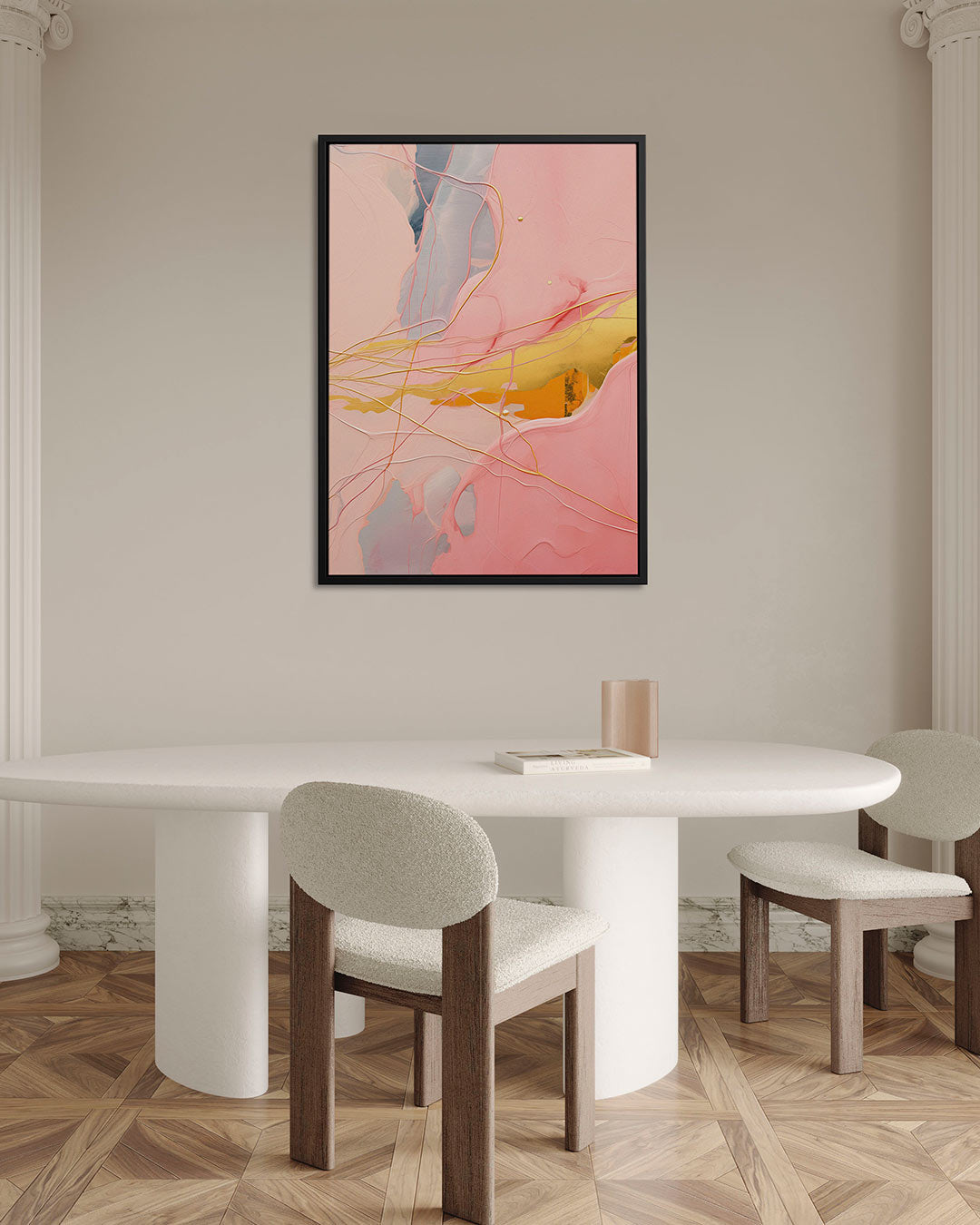 Vloeiende kleurencompositie Kunstwerk