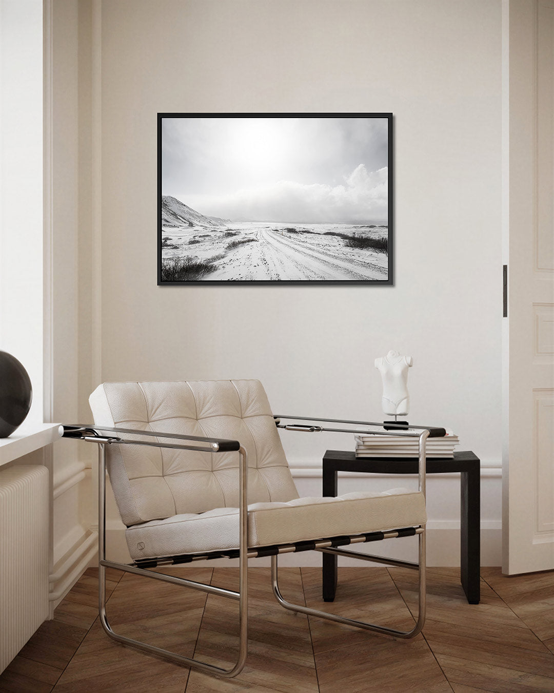 Winterse berglandschap Kunstwerk