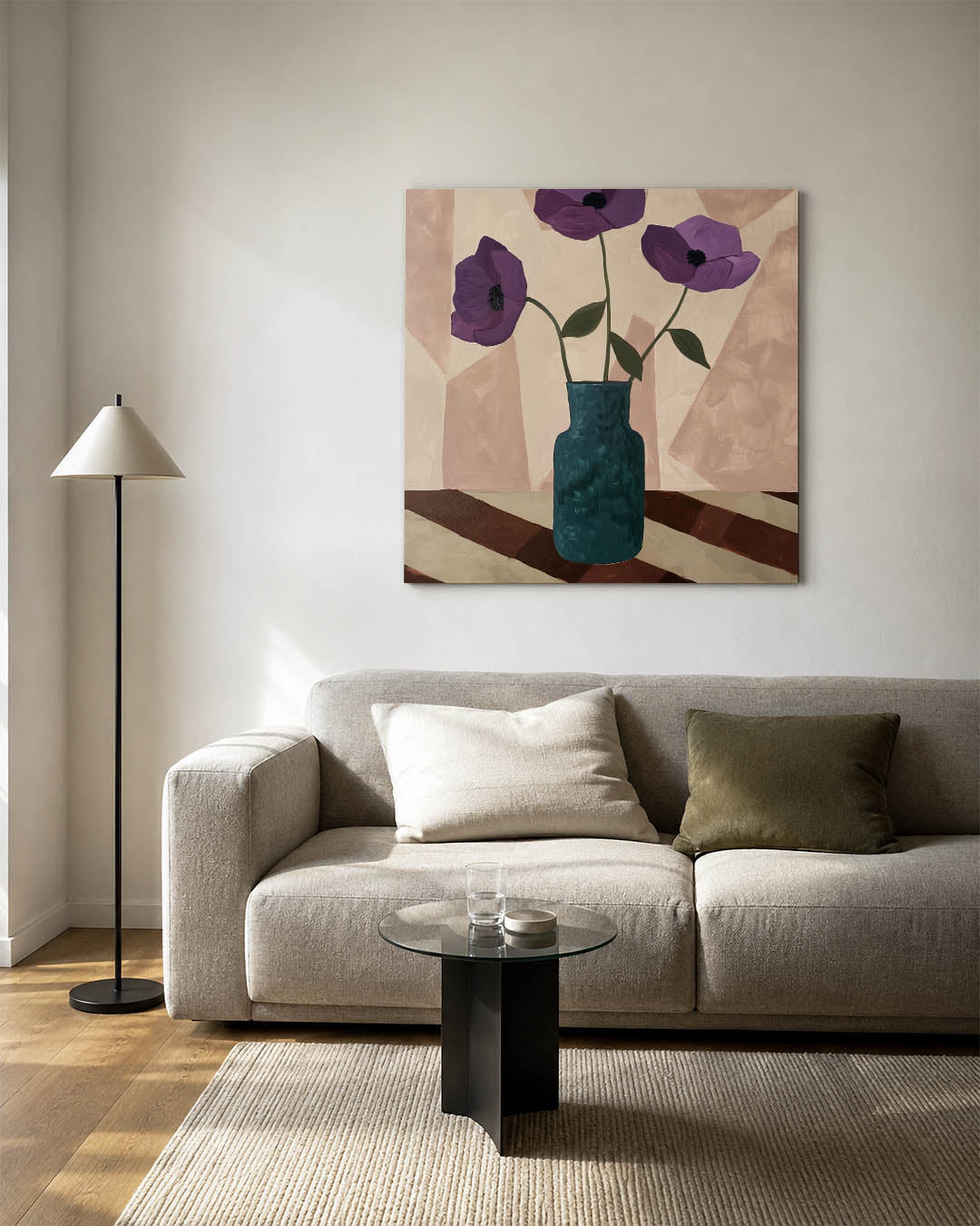 Bloemen in vaas Kunstwerk
