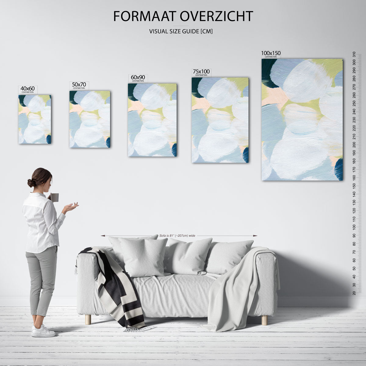 Organische vormen compositie Kunstwerk