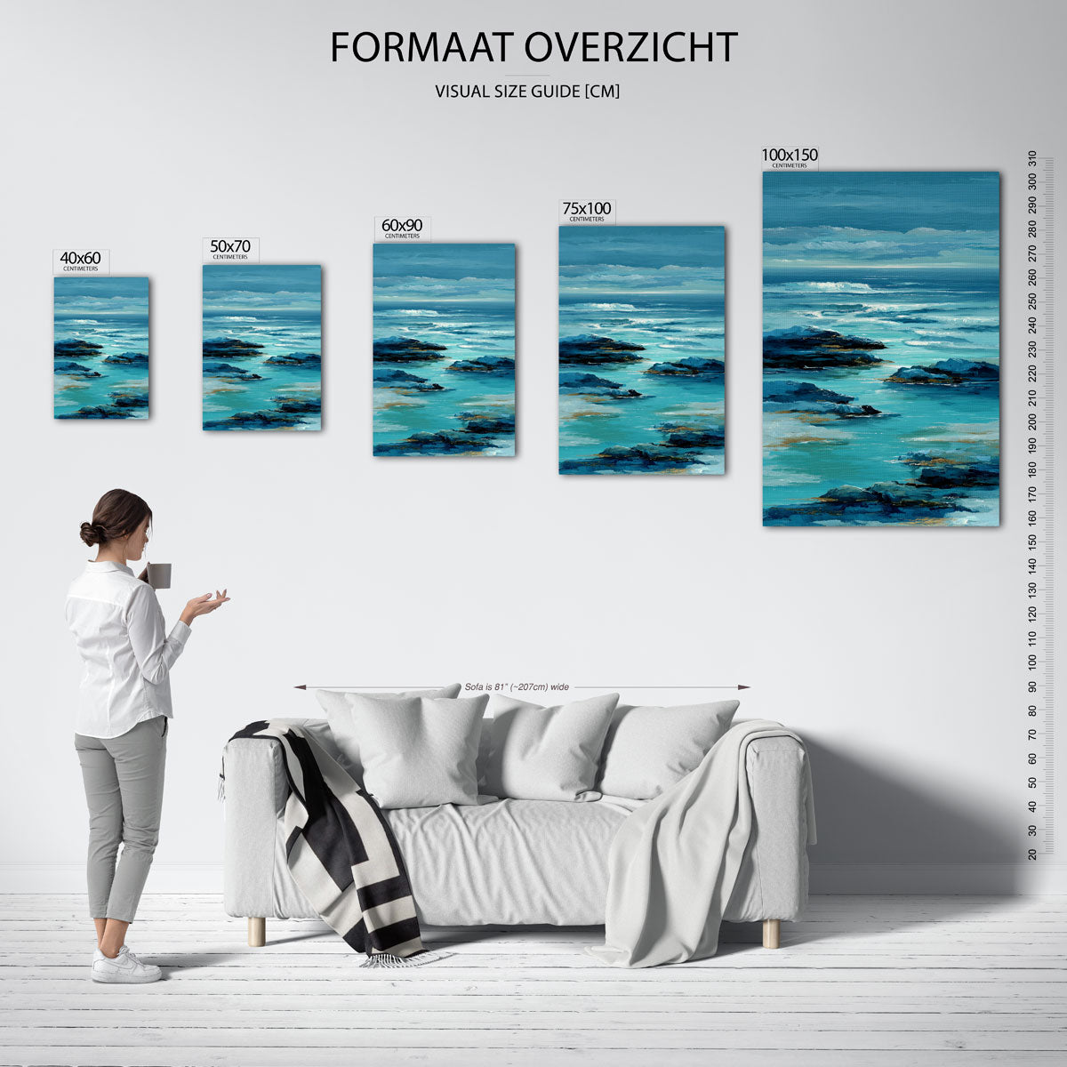 Oceaanlandschap Kunstwerk