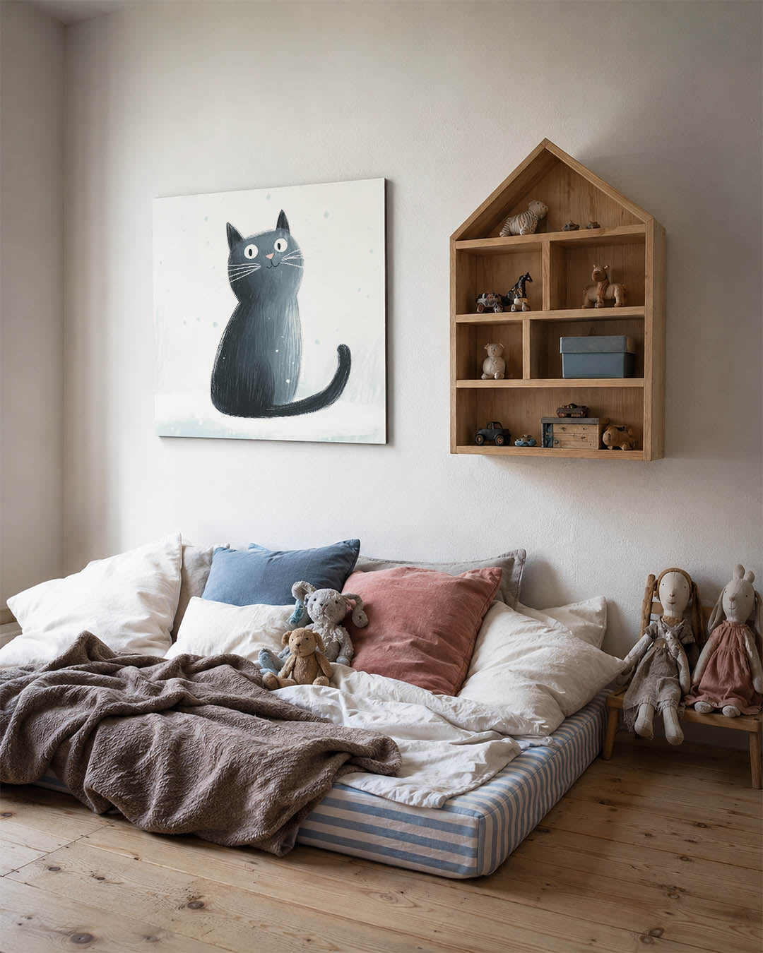 Speelse kat illustratie Kunstwerk