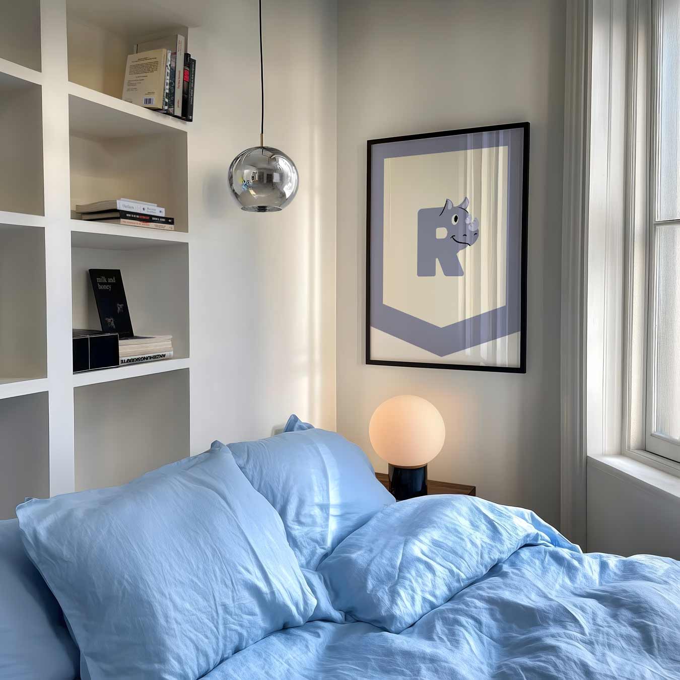 Schattige Neushoorn Poster-WallArtistic