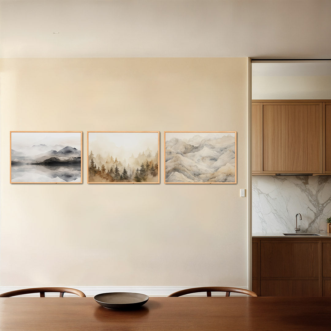 Mistige bergen Posterset