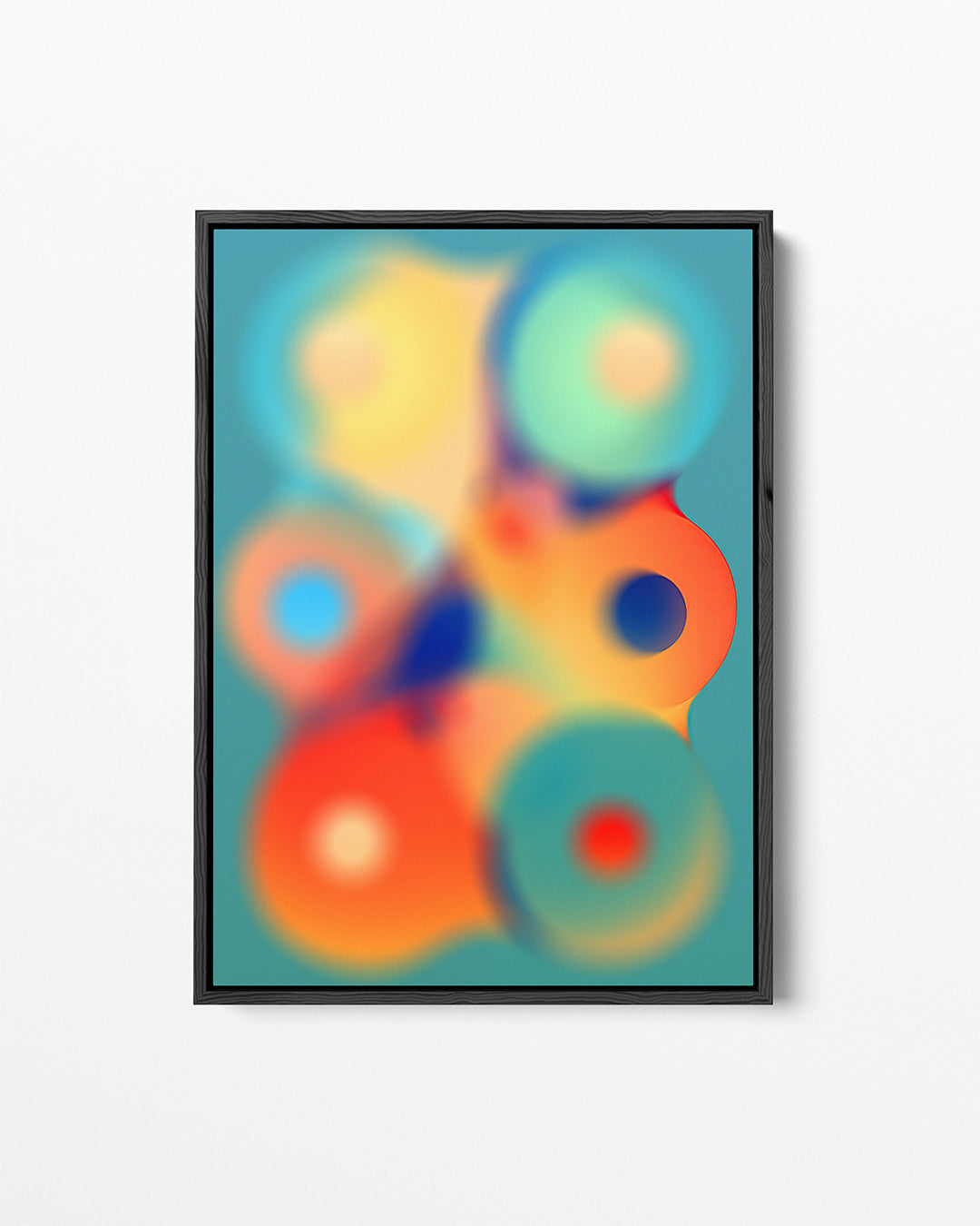 Vloeiende kleurencompositie Kunstwerk