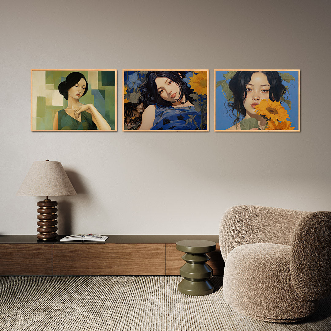 Vrouwelijke sereniteit Posterset