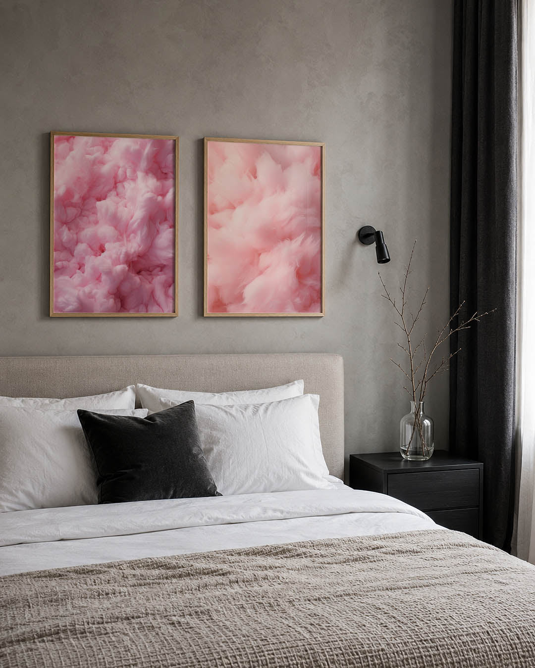 Zachte roze wolken Posterset