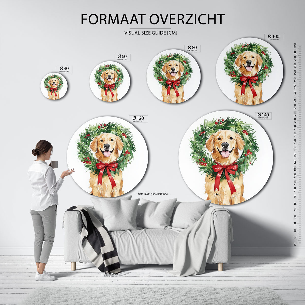 Hond met krans Muurcirkel