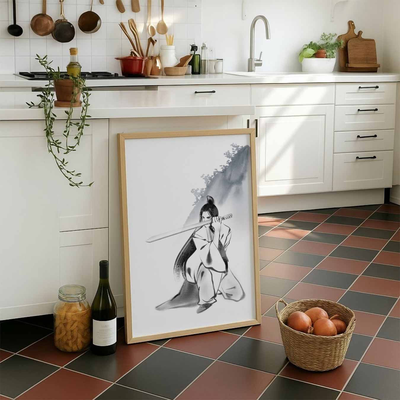 Samurai met Zwaard Poster-WallArtistic