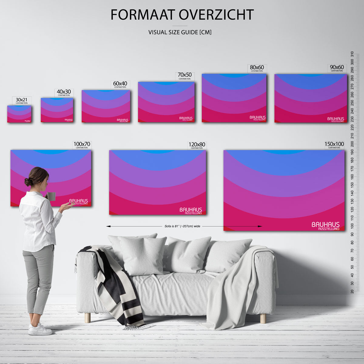 Kleurvlakken boog Poster