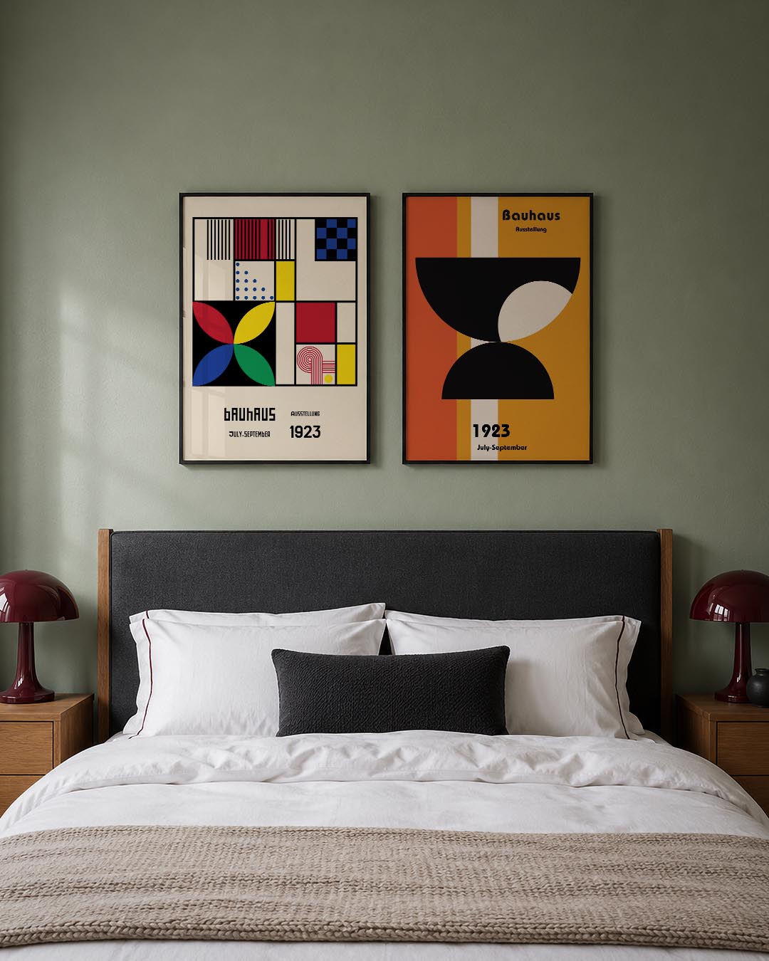 Kleurrijke vlakverdeling Posterset