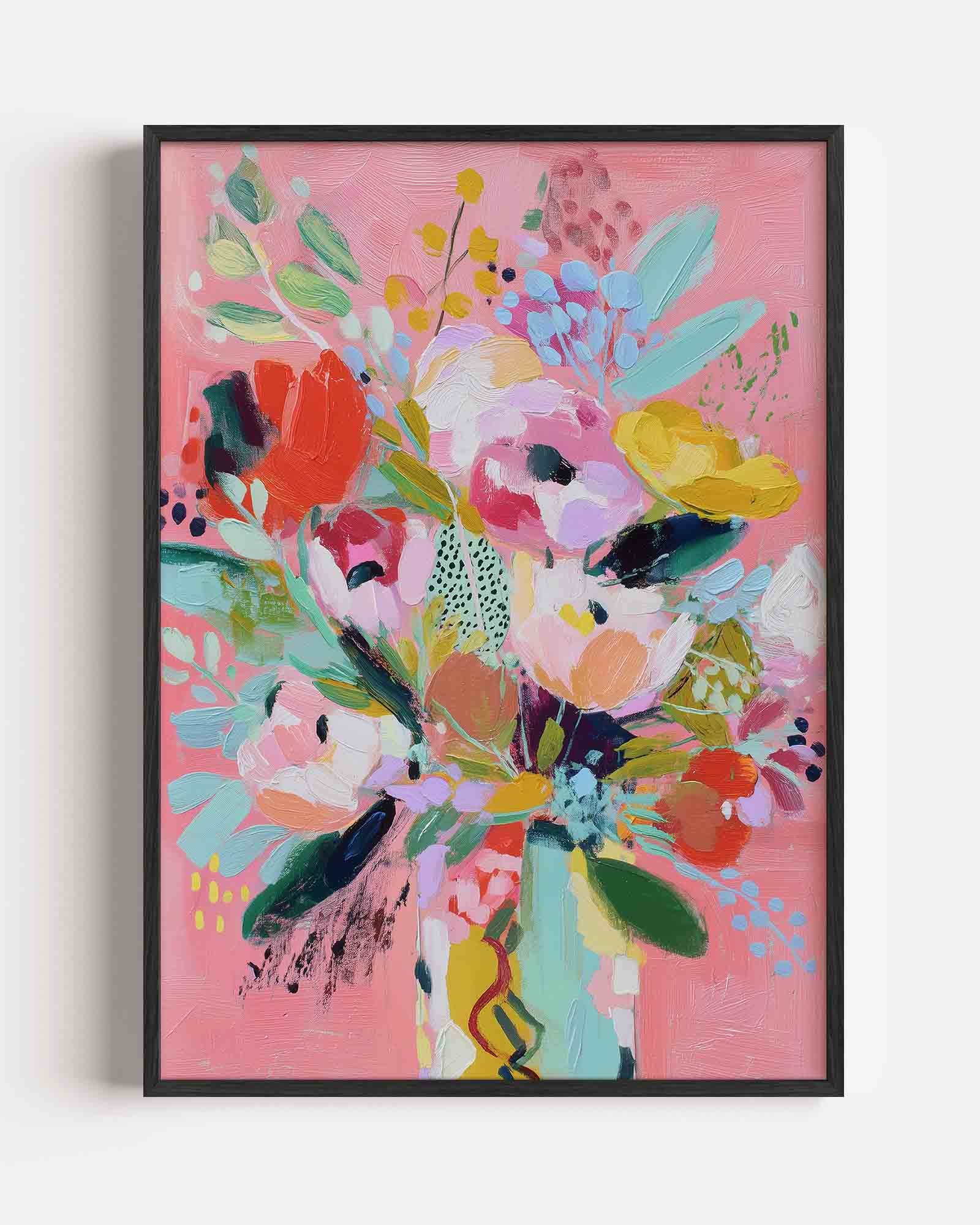 Bloemen in vaas Poster