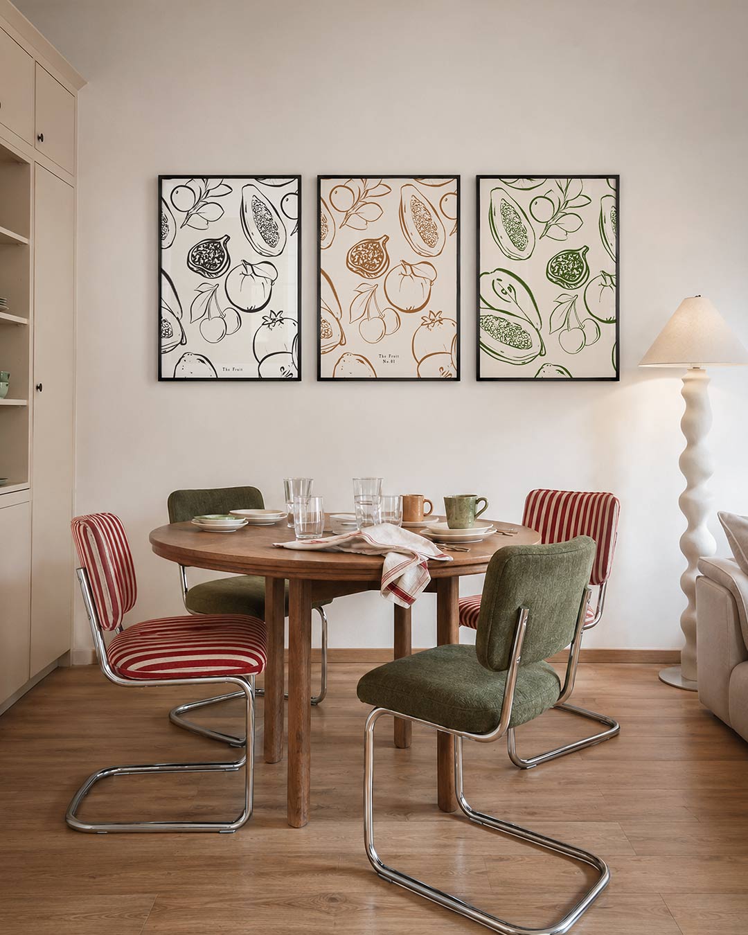 Fruitige lijnenspel Posterset
